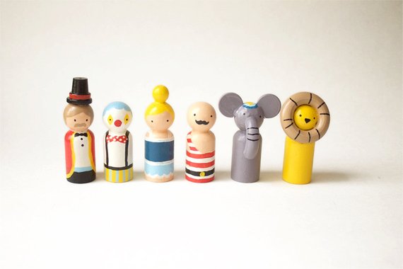 Personalized Wooden Peg Dolls - Toddler Girl Holiday Christmas Gift Ideas Unique - The Overwhelmed Mommy Blogger