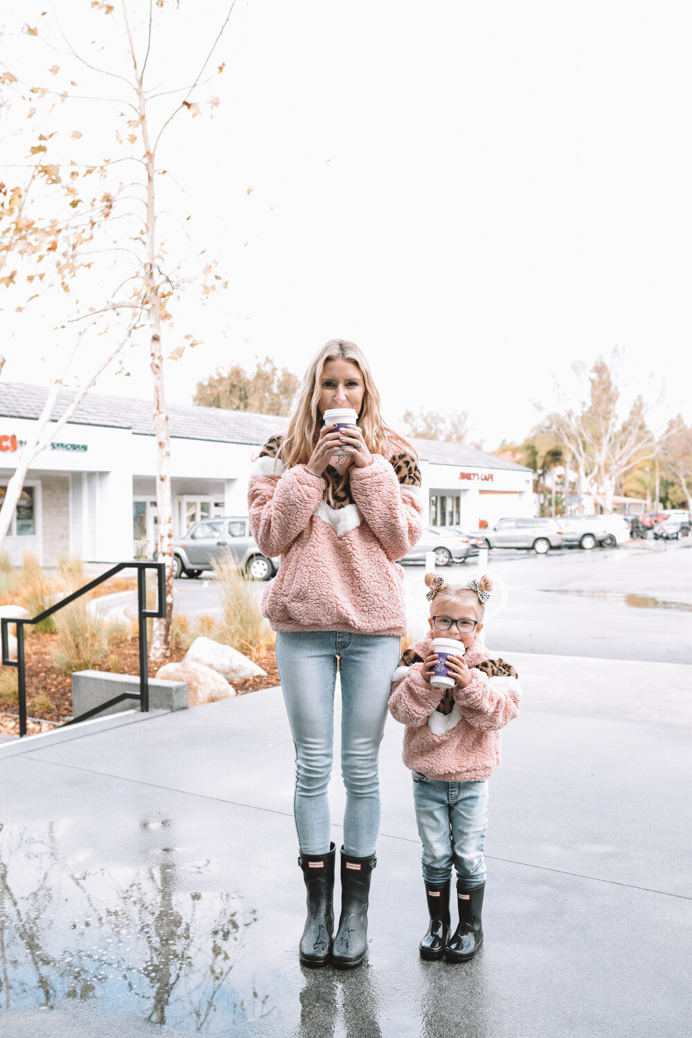 Mommy and me sherpa pullover