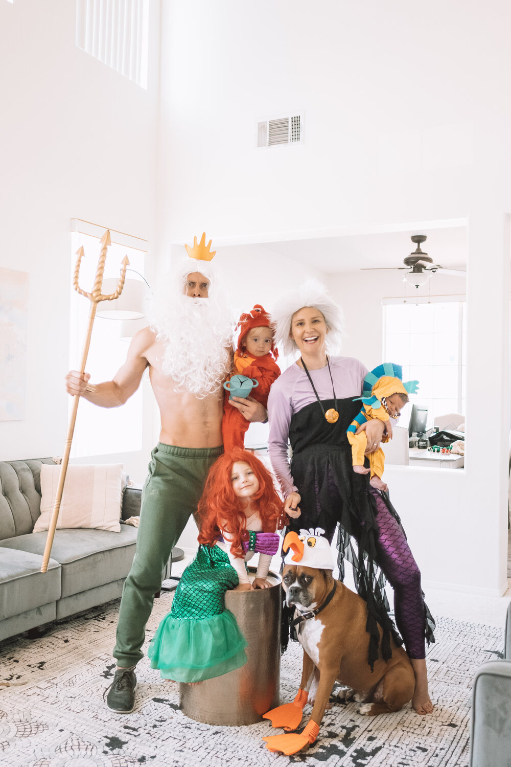Family Halloween Costume Ideas - Little Mermaid Costumes | Hallak Family  Halloween Costumes 2020 — The Overwhelmed Mommy Blog