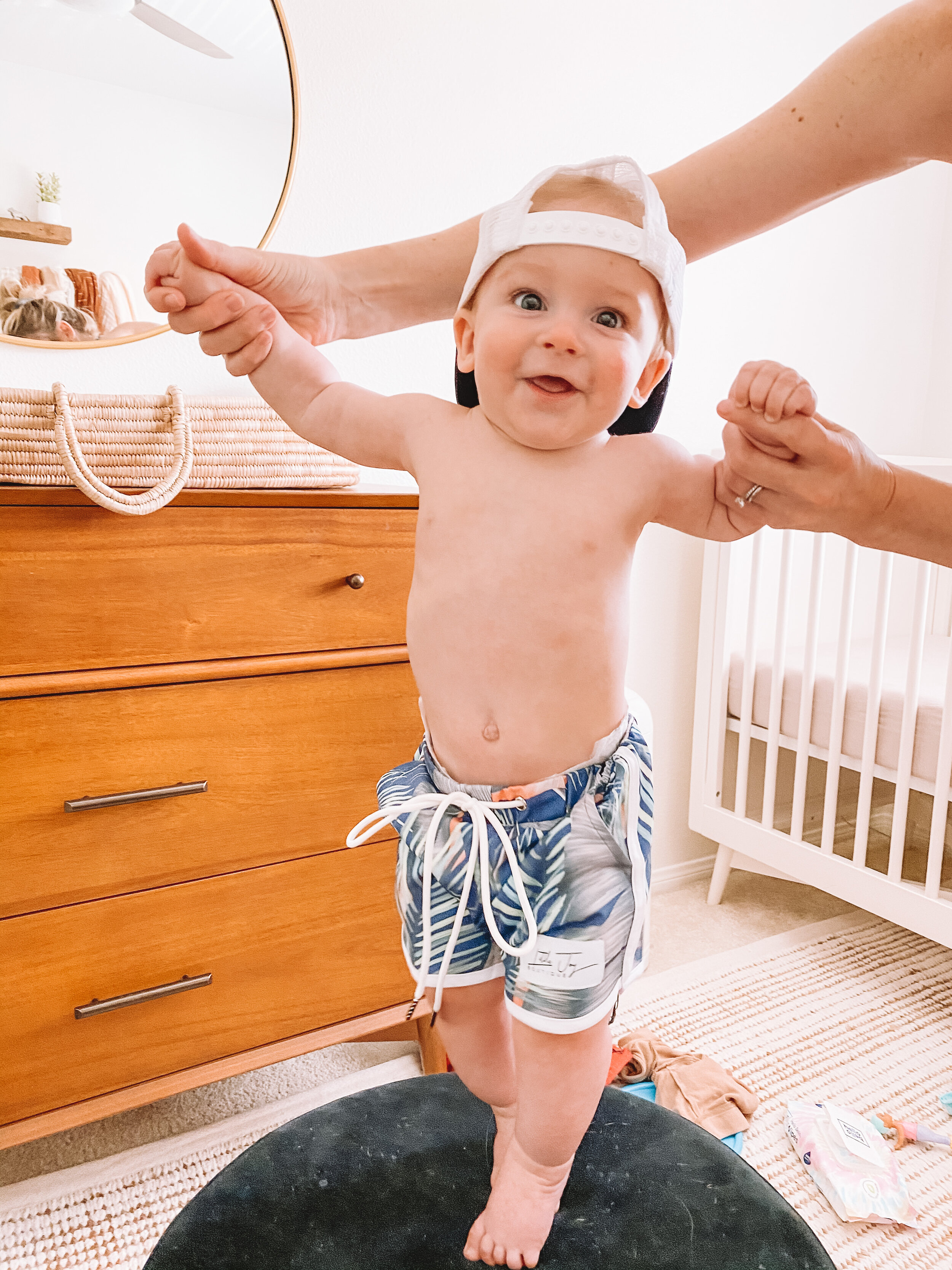 Cute Baby Boy Swim Trunks - The Overwhelmed Mommy