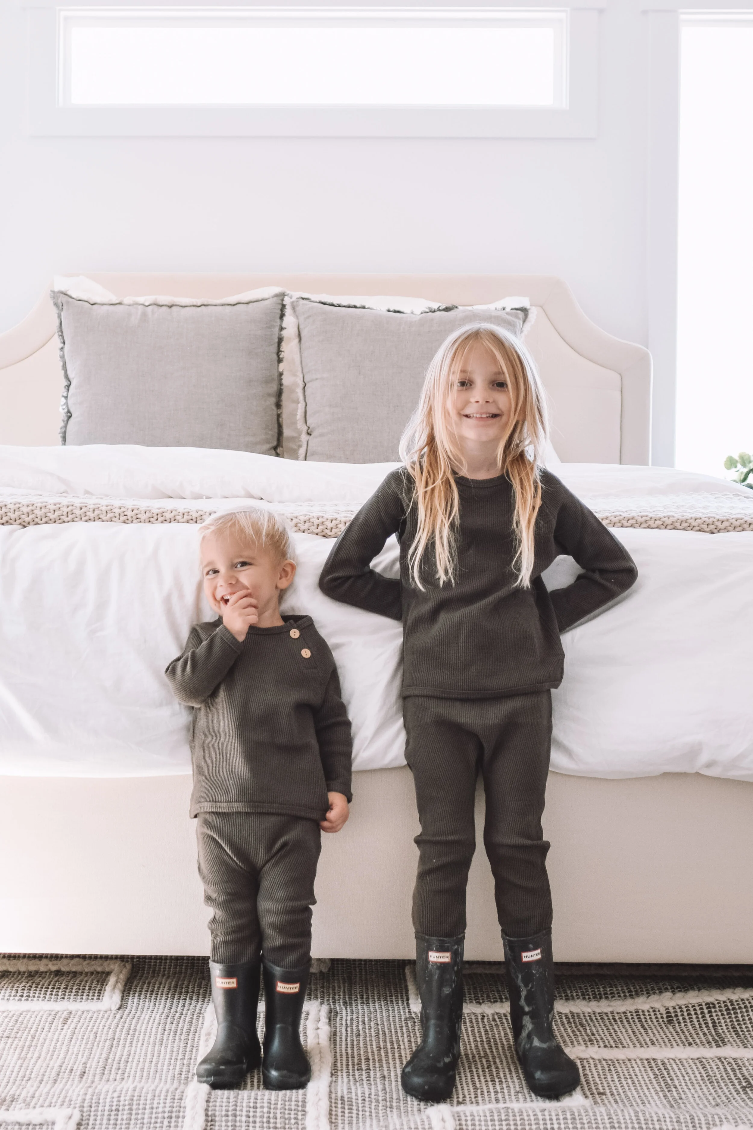 Toddler-Kids Waffle Knit Jogger Sets - Papper Apparel