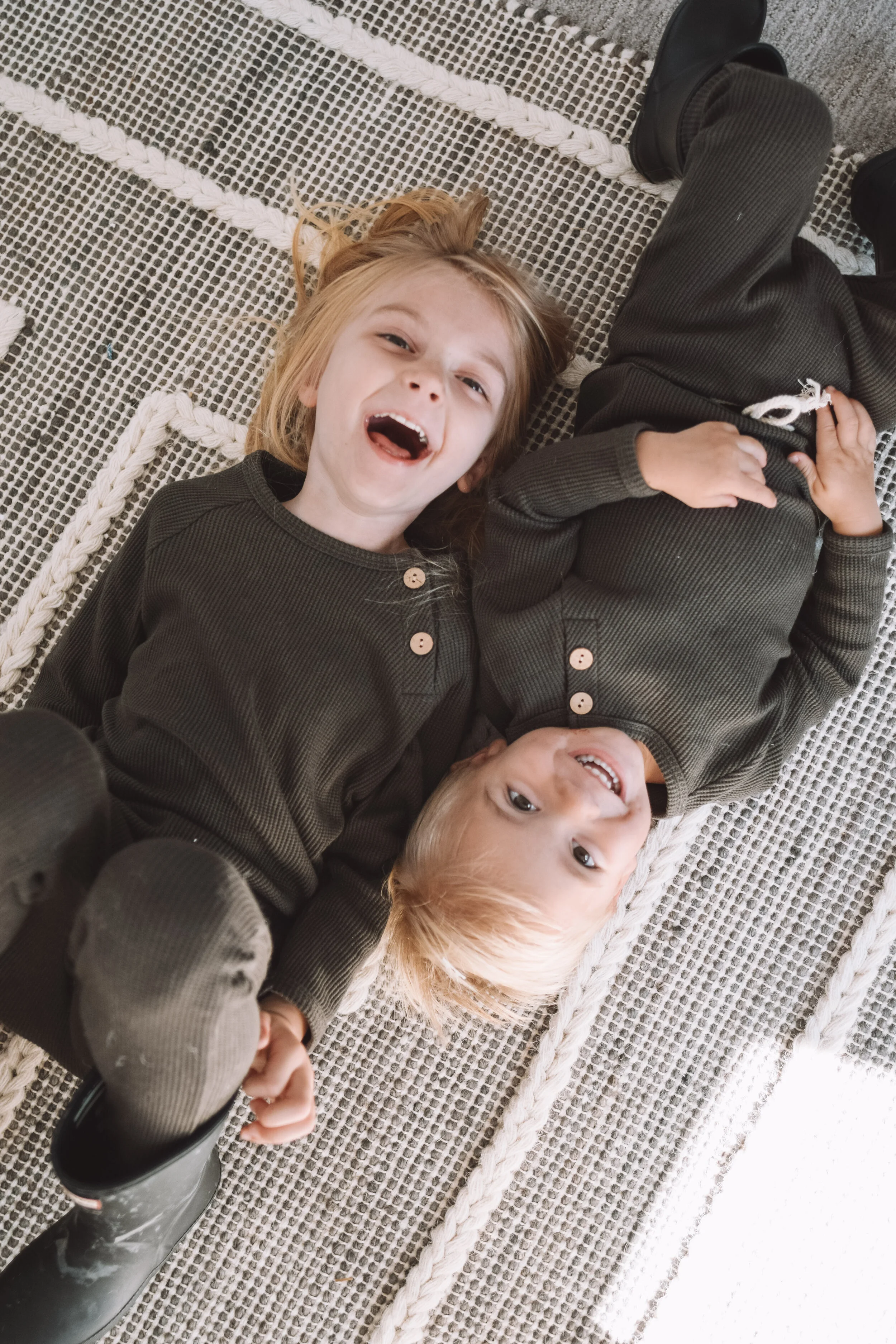 Toddler-Kids Waffle Knit Jogger Sets - Papper Apparel