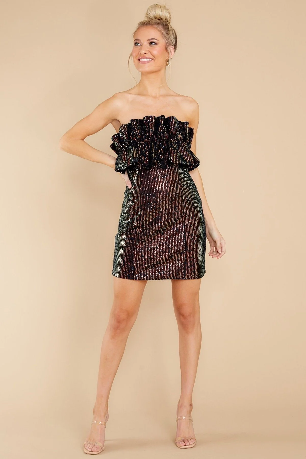 Multi Color Sequin New Years Eve Dress - The Overwhelmed Mommy Blogger