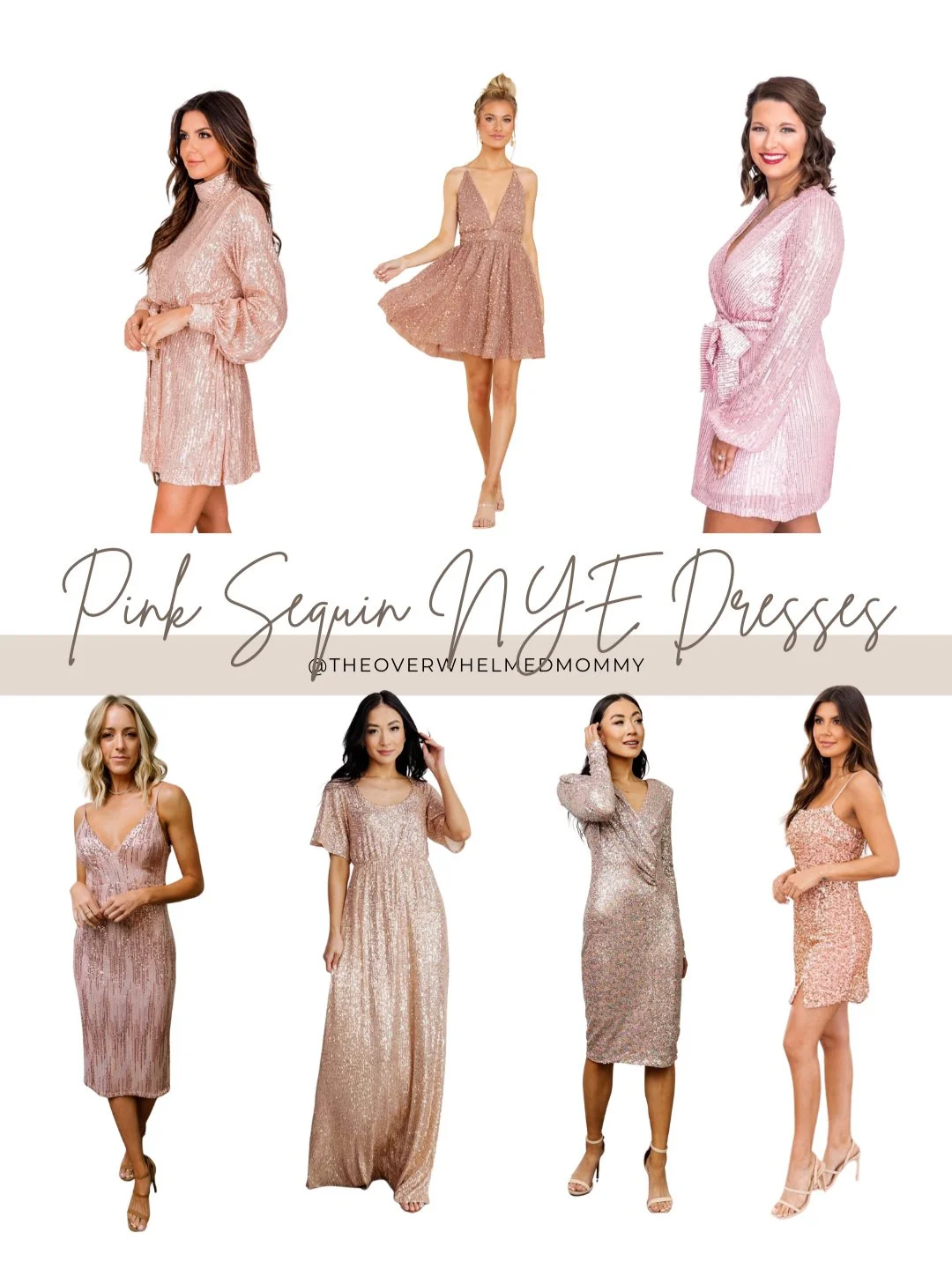 Pink Sequin New Years Eve Dresses