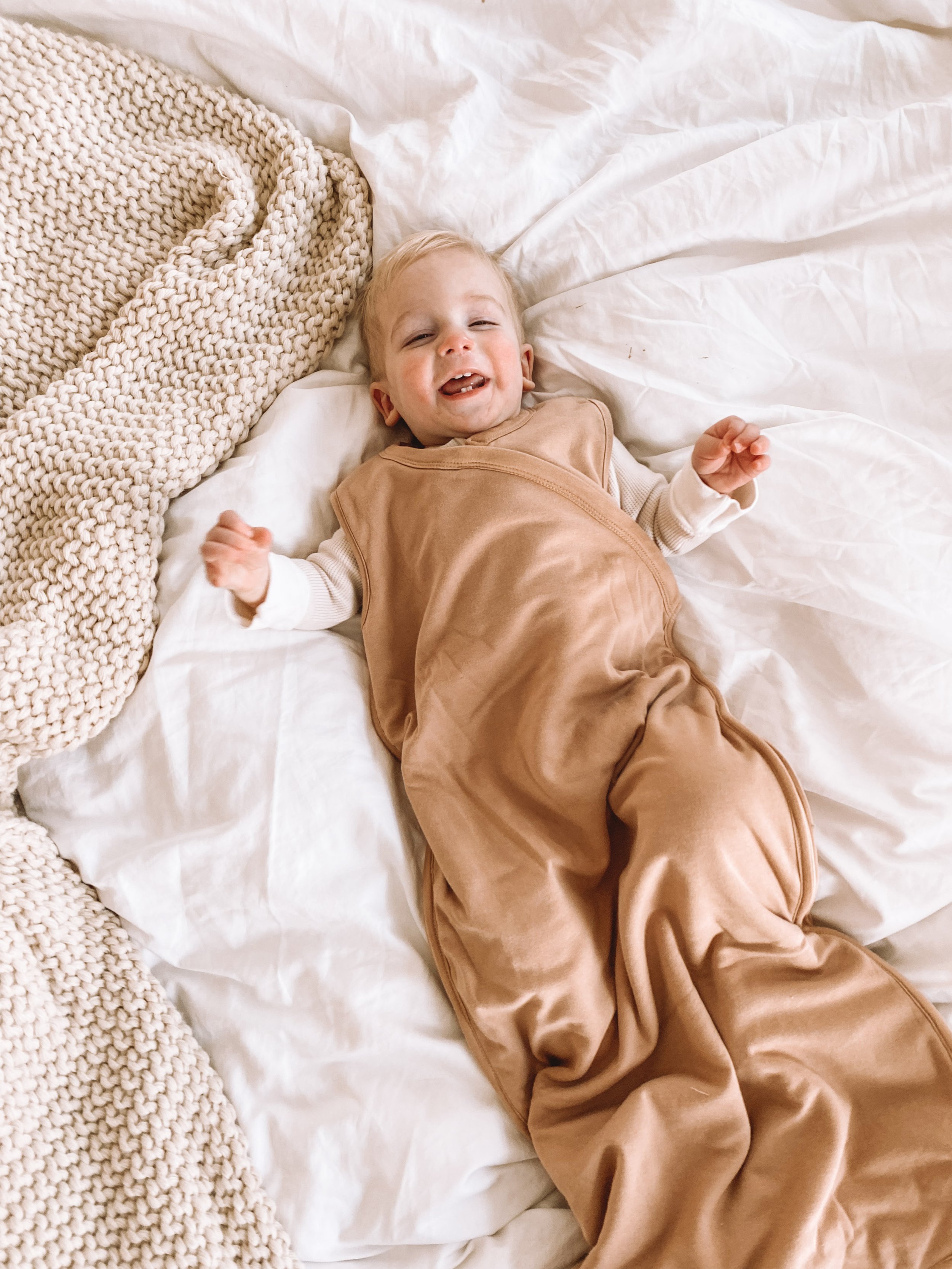 Camel-Brown Toddler Sleep Sacks - Goumi