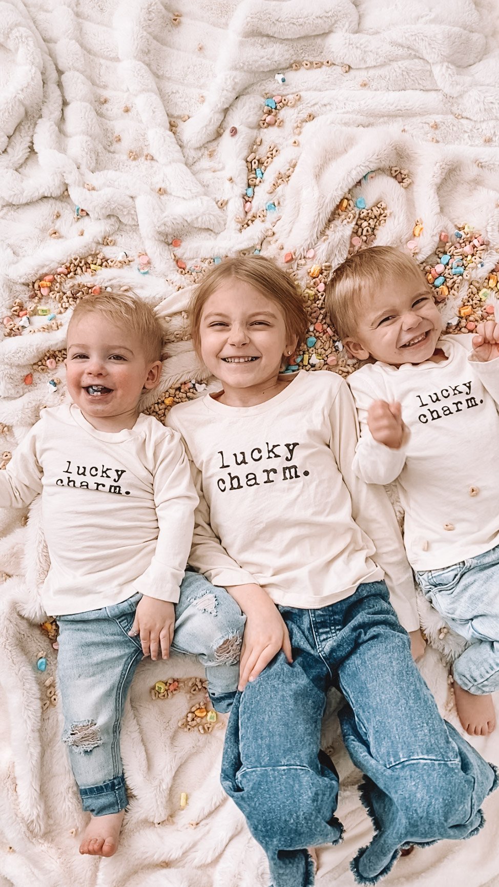 Lucky Charm St. Patrick's Day Onesies + Shirts for Babies-Kids