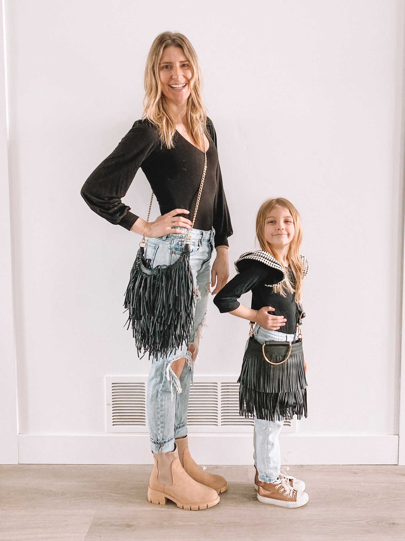 Mommy and Me Outfits - Crossbody Fringe Purse-Clutch
