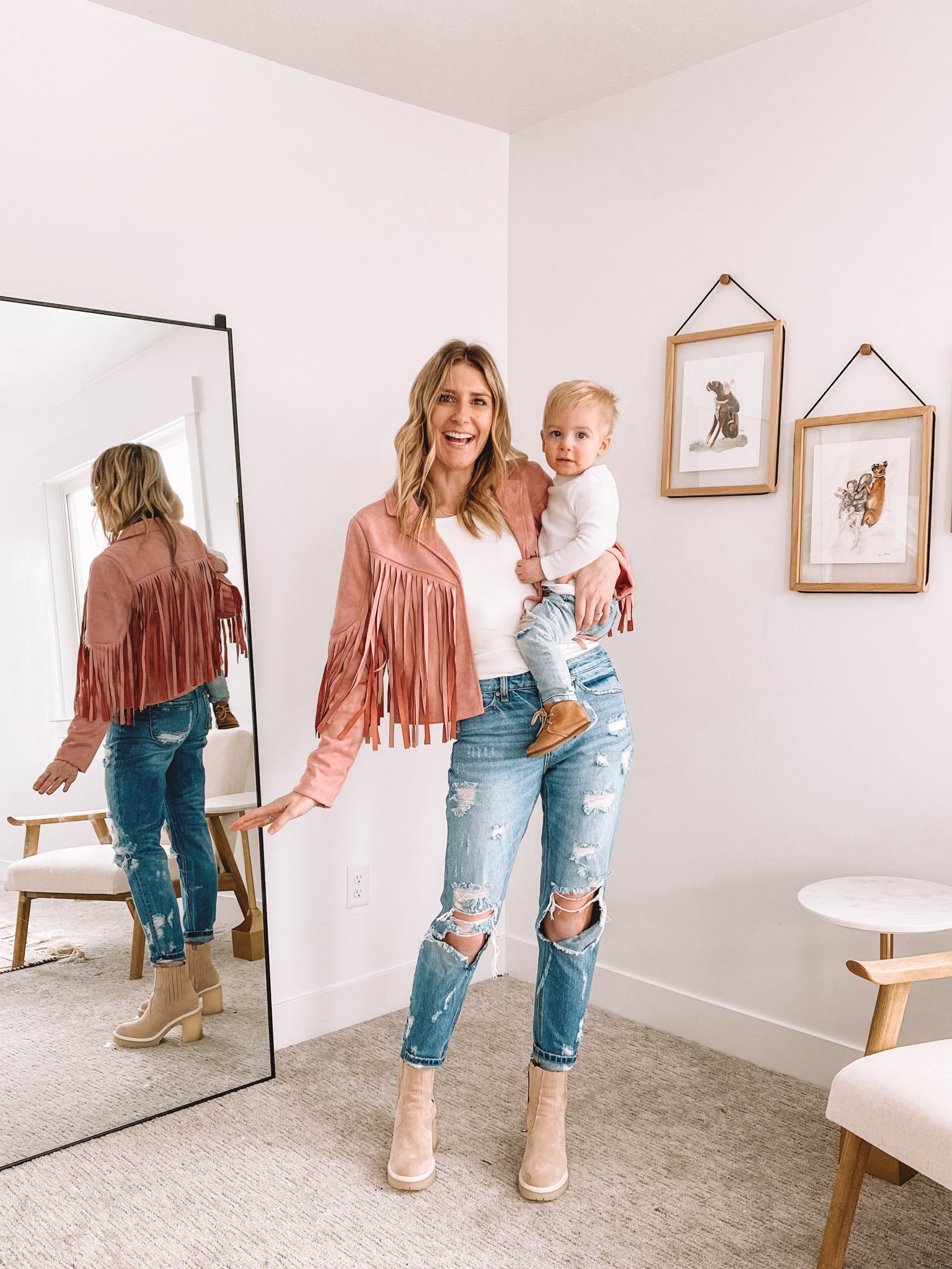 Pink Fringe Jacket - Mommy and Me Clothes