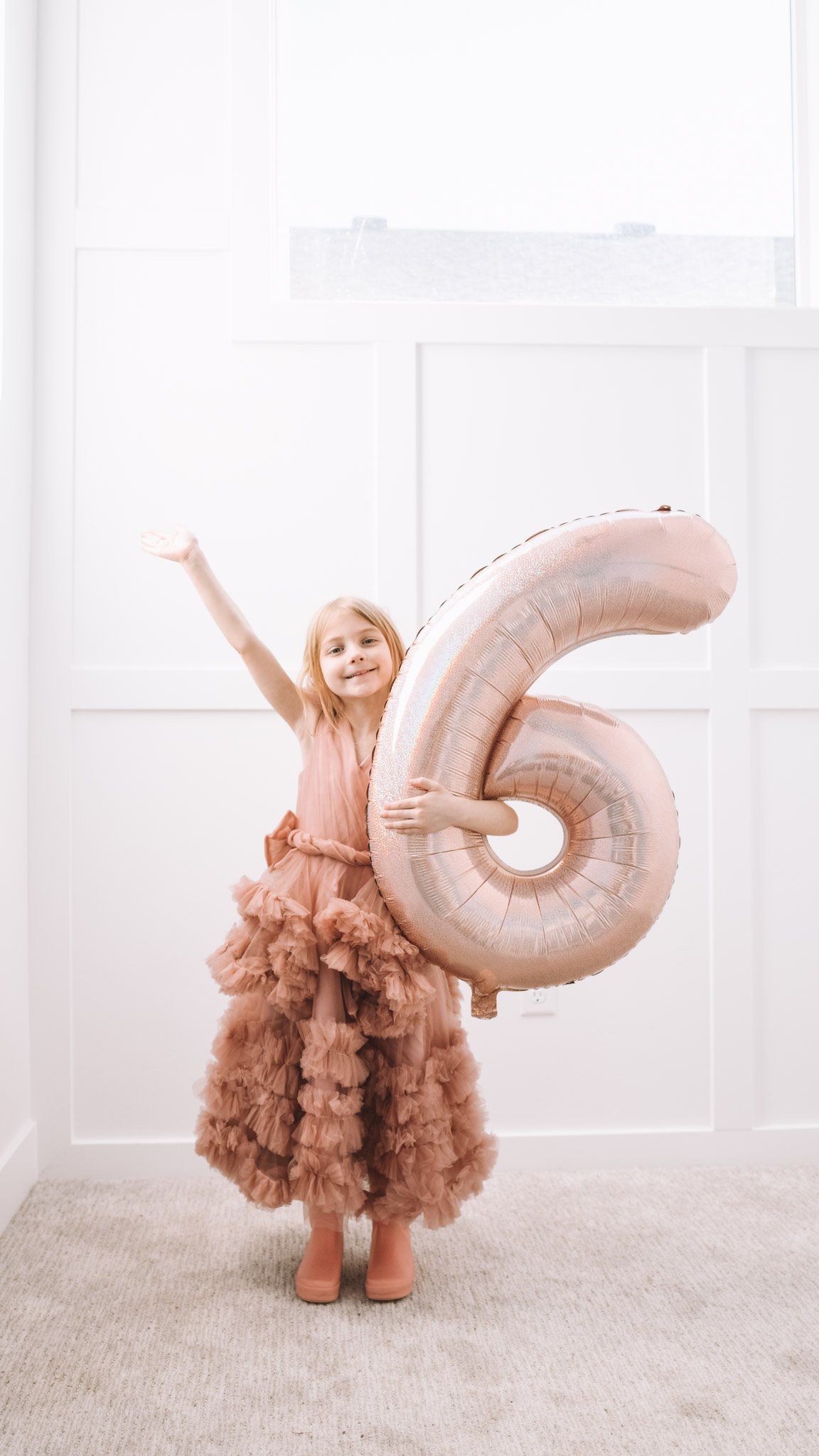 Pink Kids Ruffle Dress | Ava's 6th Birthday Party