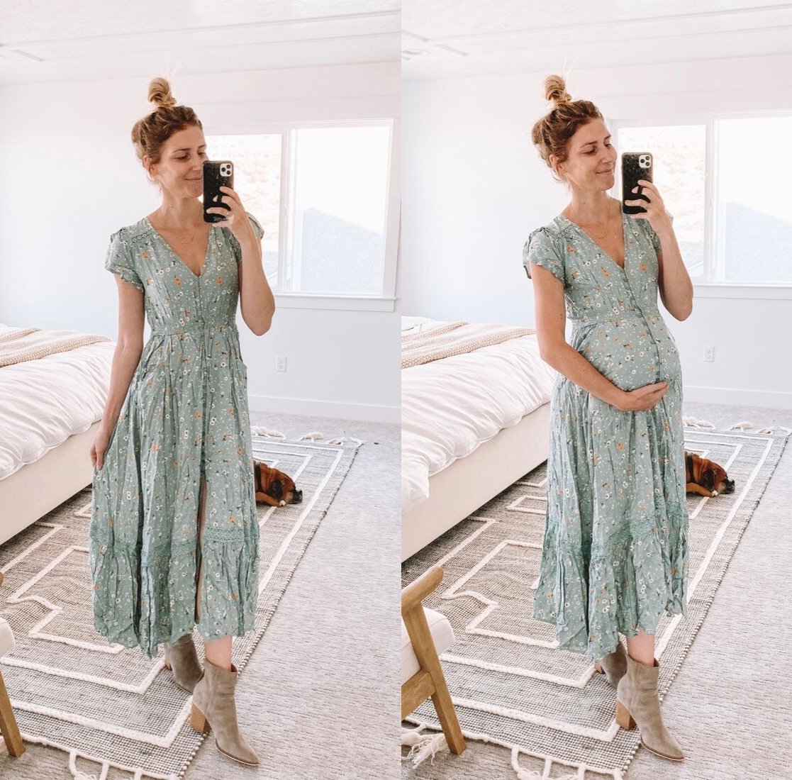 Bump Friendly Maxi Dress - Salty Crush