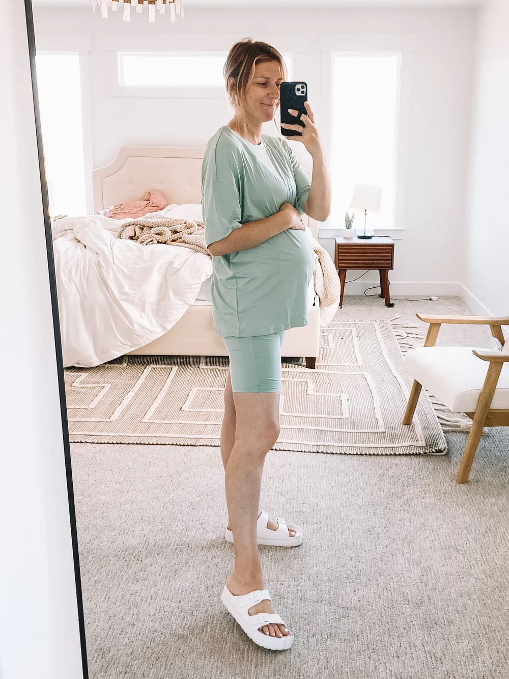 oversized t shirt dress with biker shorts oversized t shirt with biker shorts
