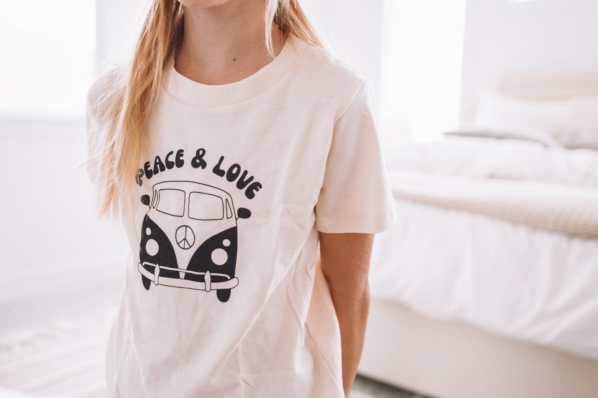 Kids Graphic Tees-Onesies -- Tenth &amp; Pine Peace and Love Collection