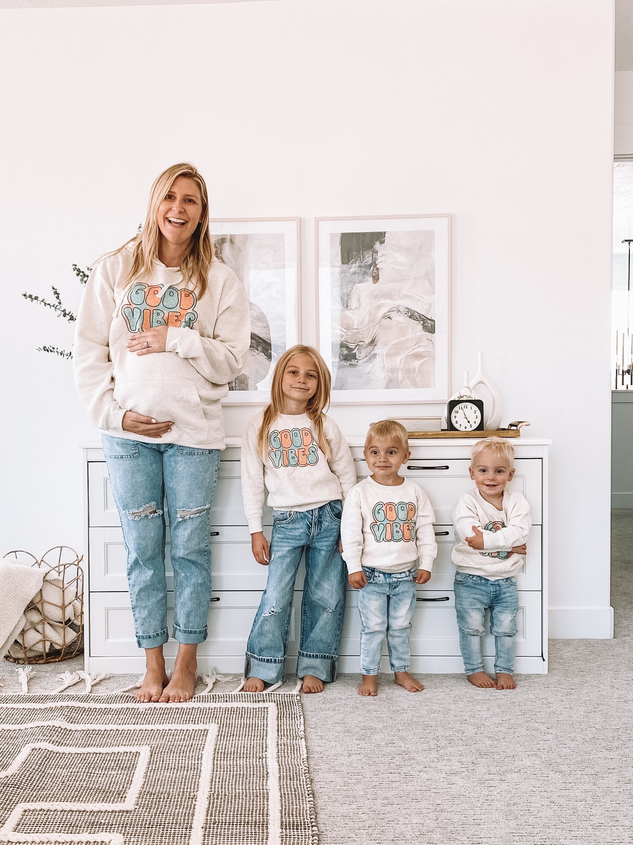 Good Vibes Mommy and Me Sweatshirts - Little &amp; Loved 