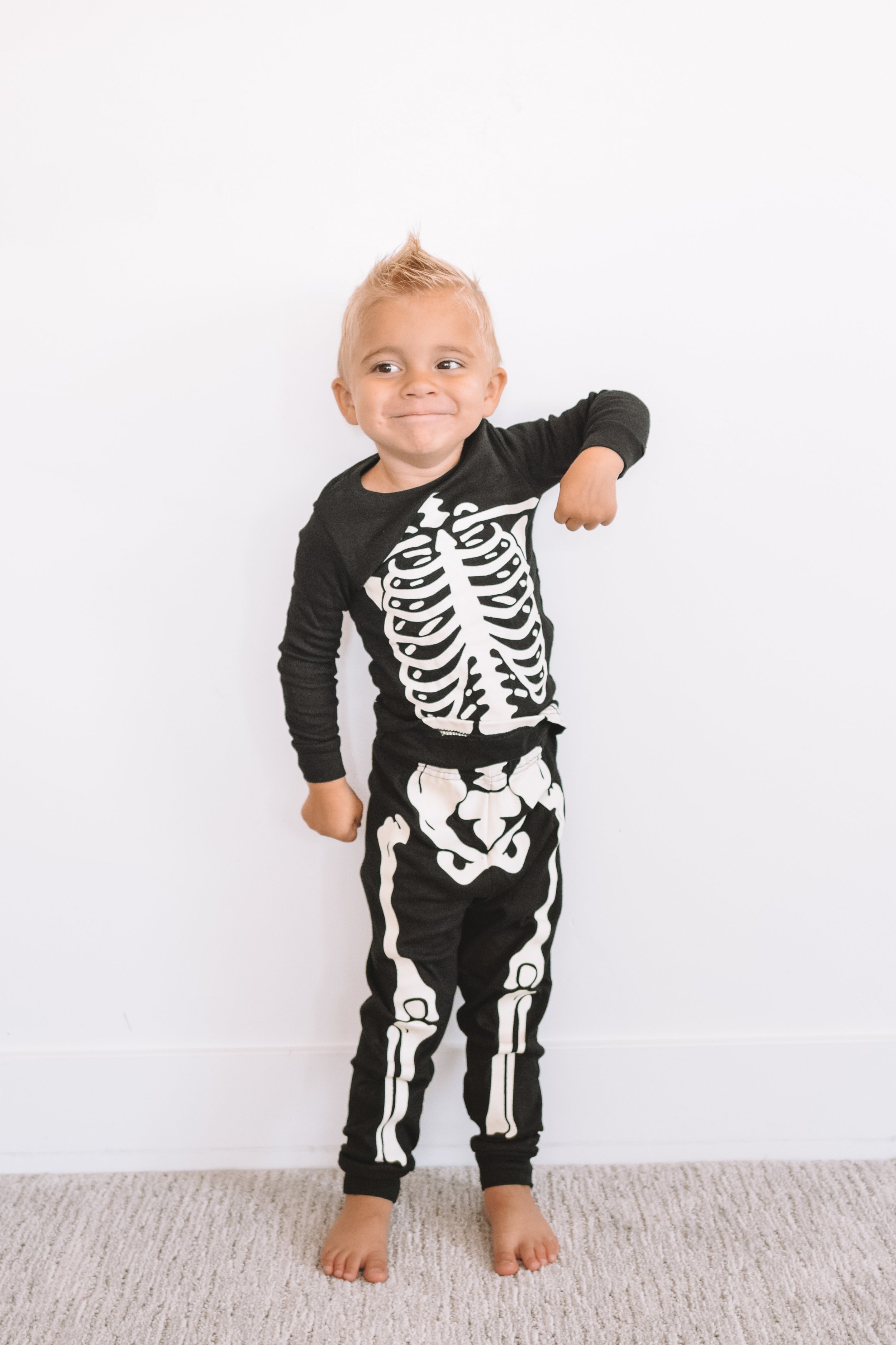 Kids Halloween Pajamas - Glow In The Dark Skeleton Pajamas
