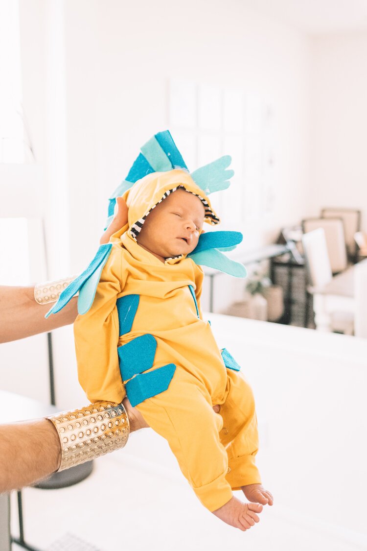 6 Family Halloween Costume Ideas - Baby Flounder Costume