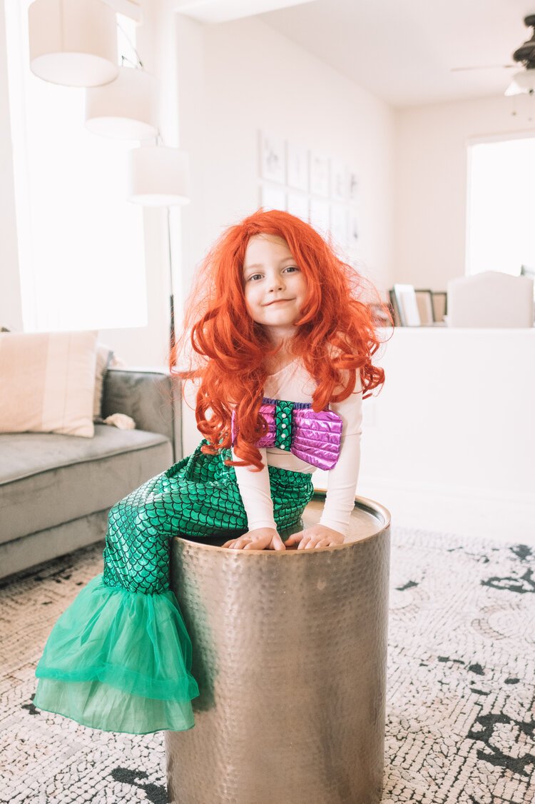 6 Family Halloween Costume Ideas - Kids Little Mermaid Costume