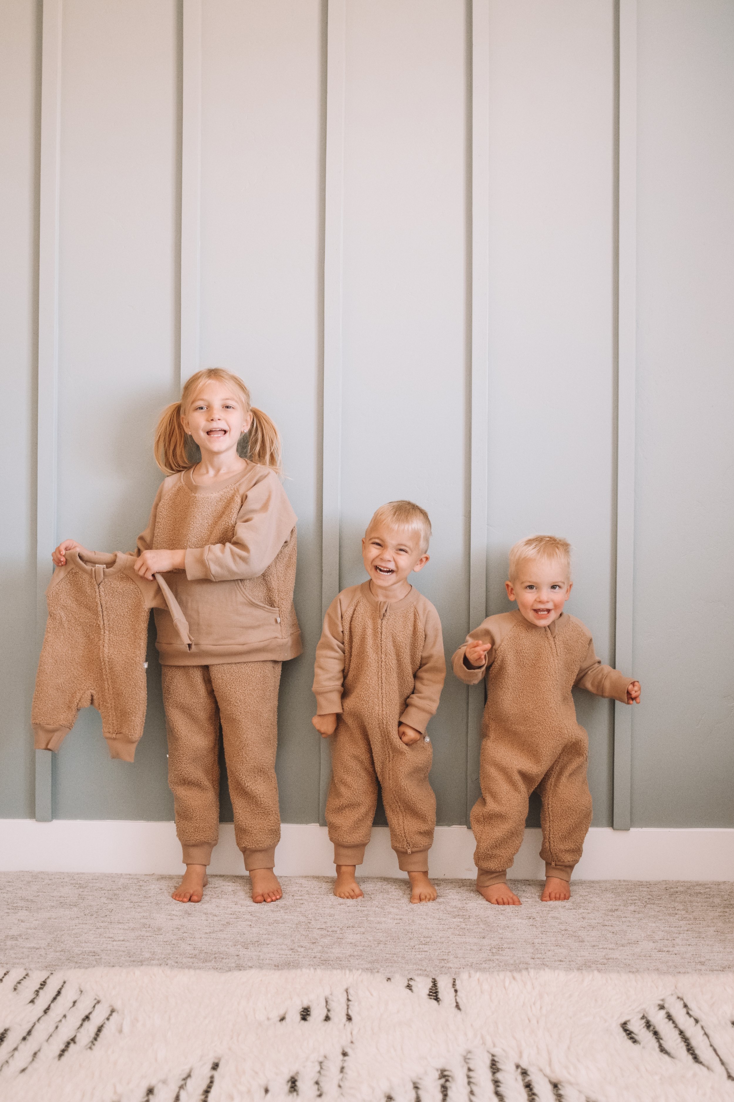 Kids Sherpa Sweatsuits and Onesies- Goumi Fall Collection