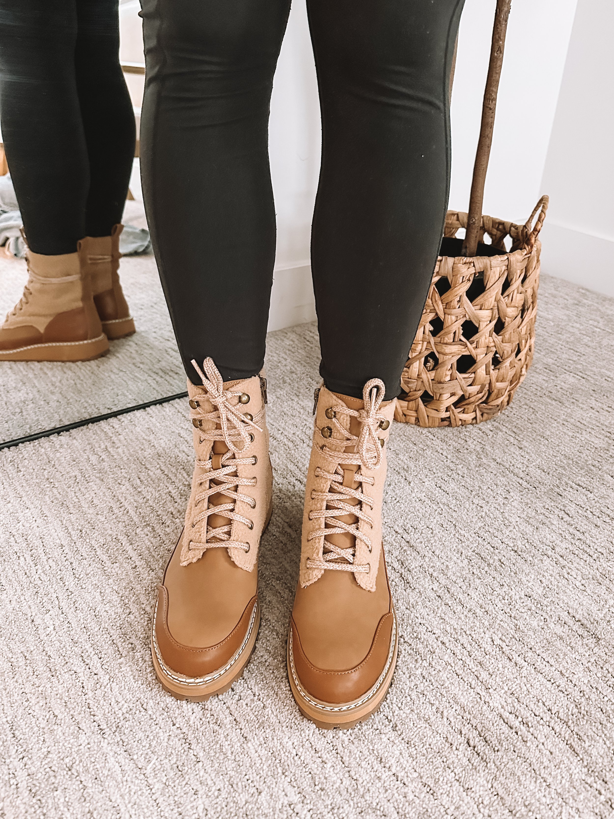 Target Boots - Tan-Brown Lace Up Combat Boots