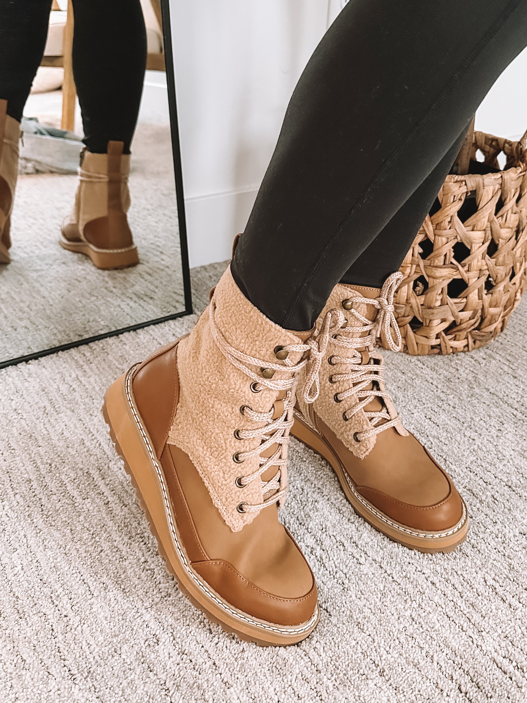 Target Boots - Tan-Brown Lace Up Combat Boots