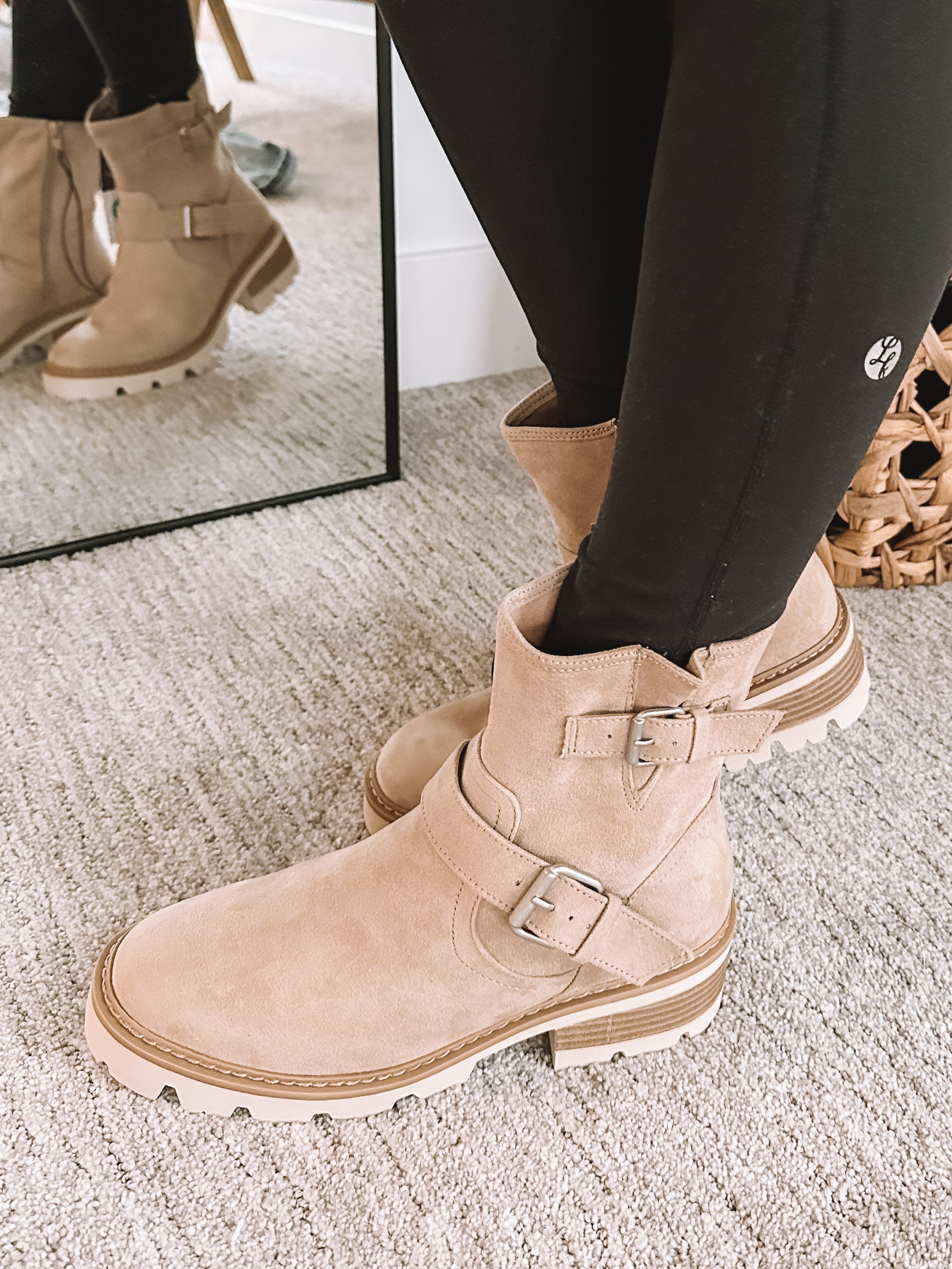 Target Boots - Tan Buckle Moto Boots