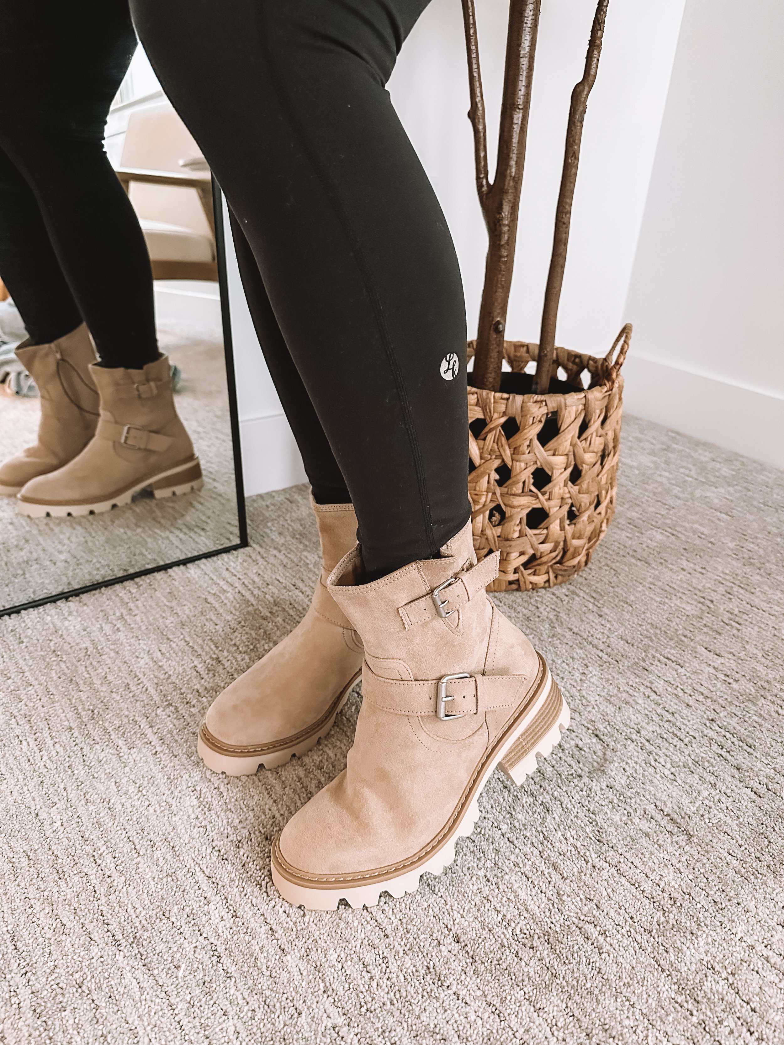 Target Boots - Tan Buckle Moto Boots