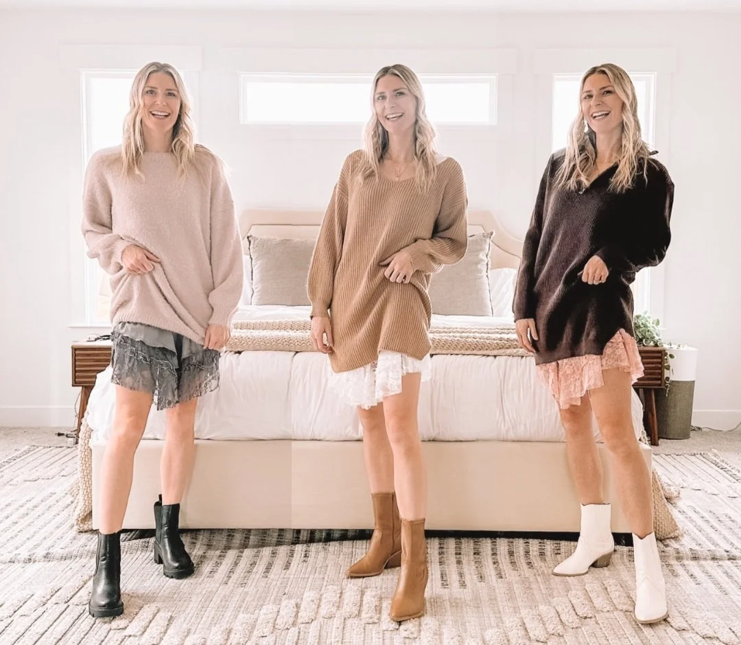lace dress under sweater Lace Slip Dress under Sweater
