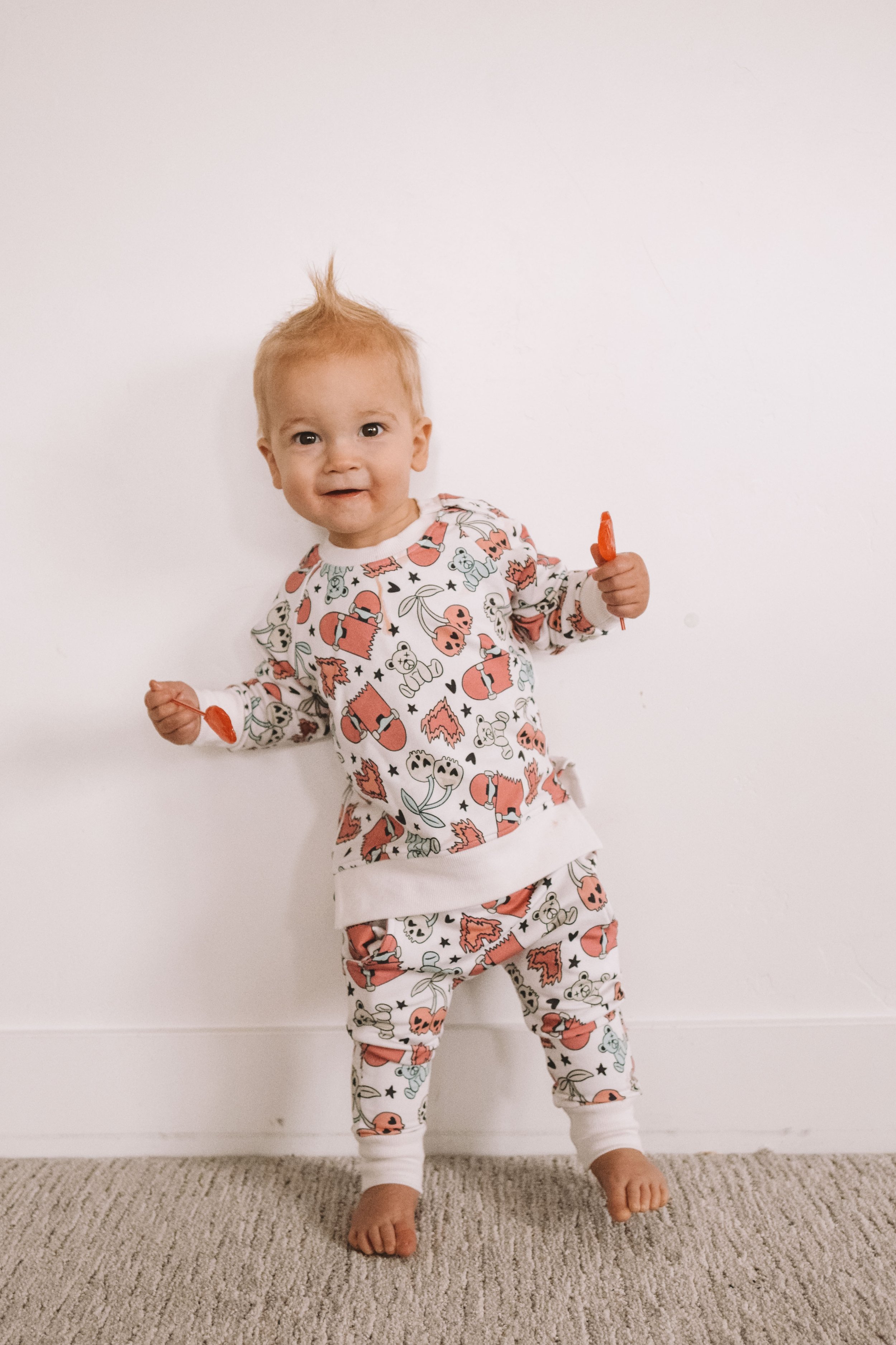 Kids Valentine's Day Sweatsuits &amp; Red Tutu - Bums &amp; Roses