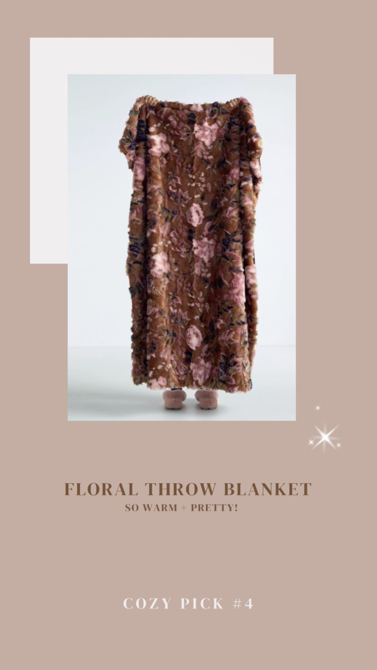 Floral Throw Blanket Gift