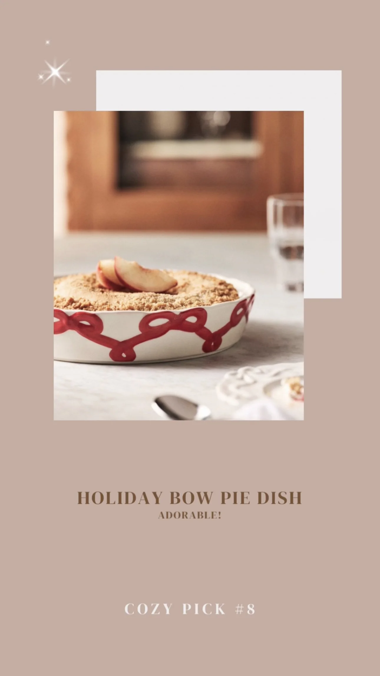 Bow Pie Dish Gift Idea