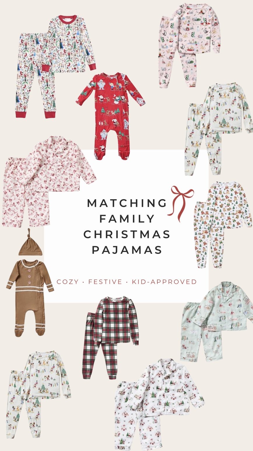 Matching Family Christmas Pajamas Round-Up 