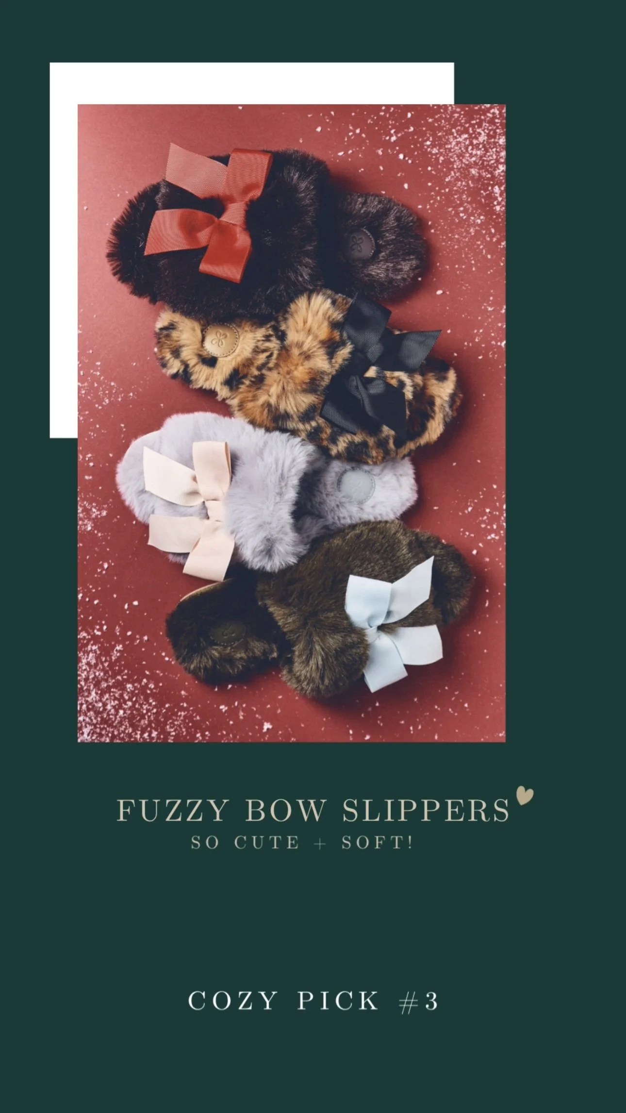 Fuzzy Bow Slippers Gift
