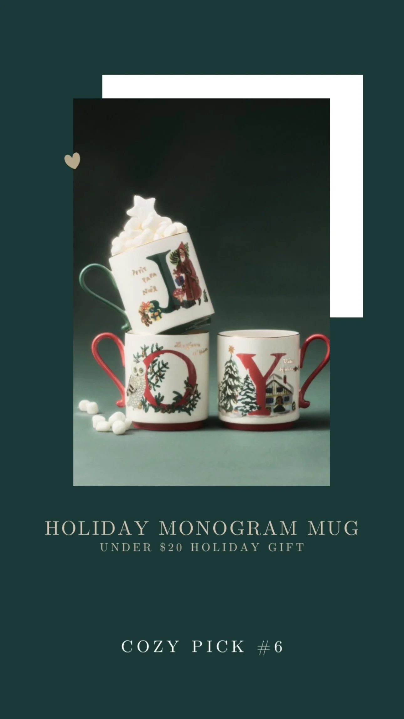 Holiday Monogram Mom Gift