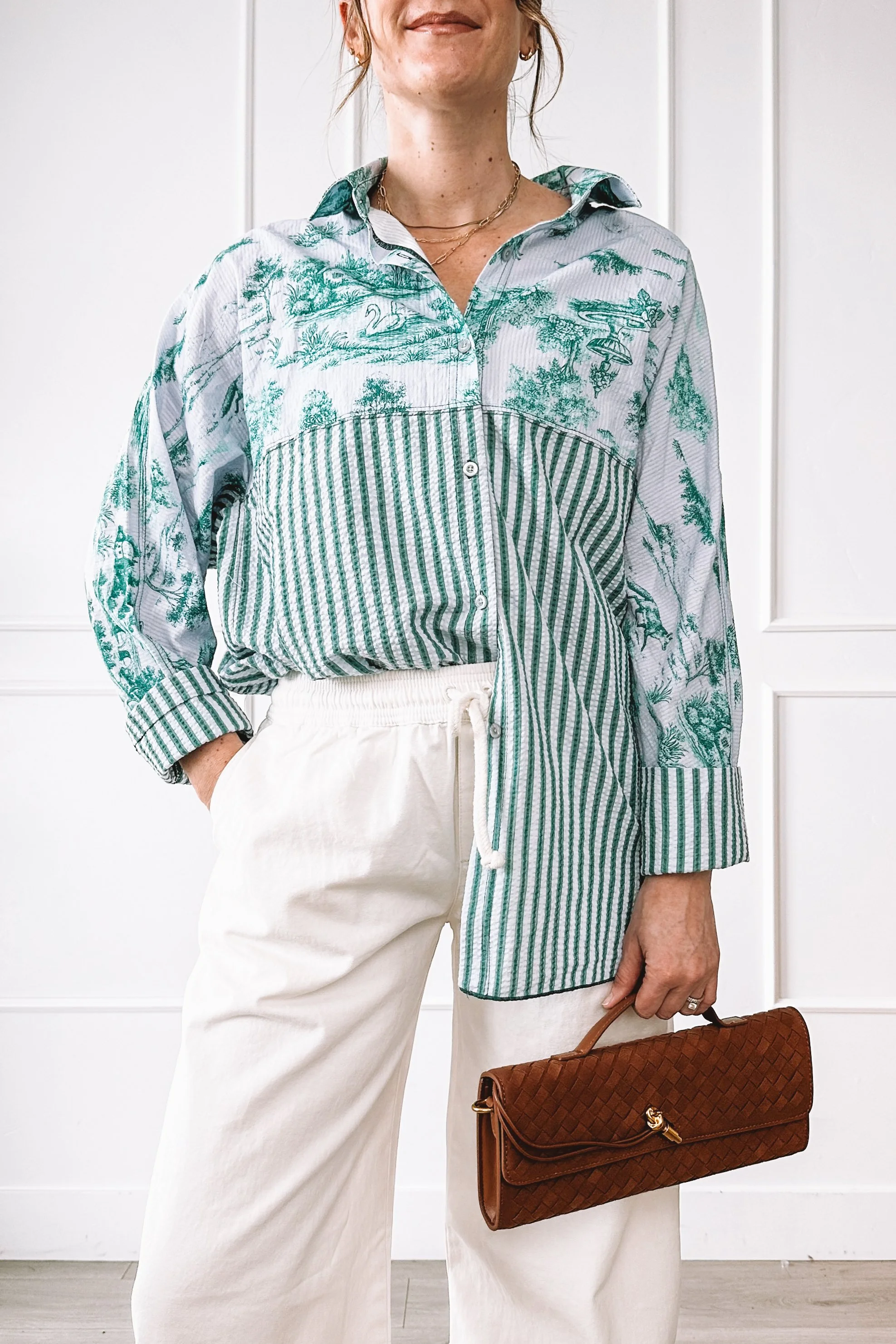 Pajama Top Outfit With Heels