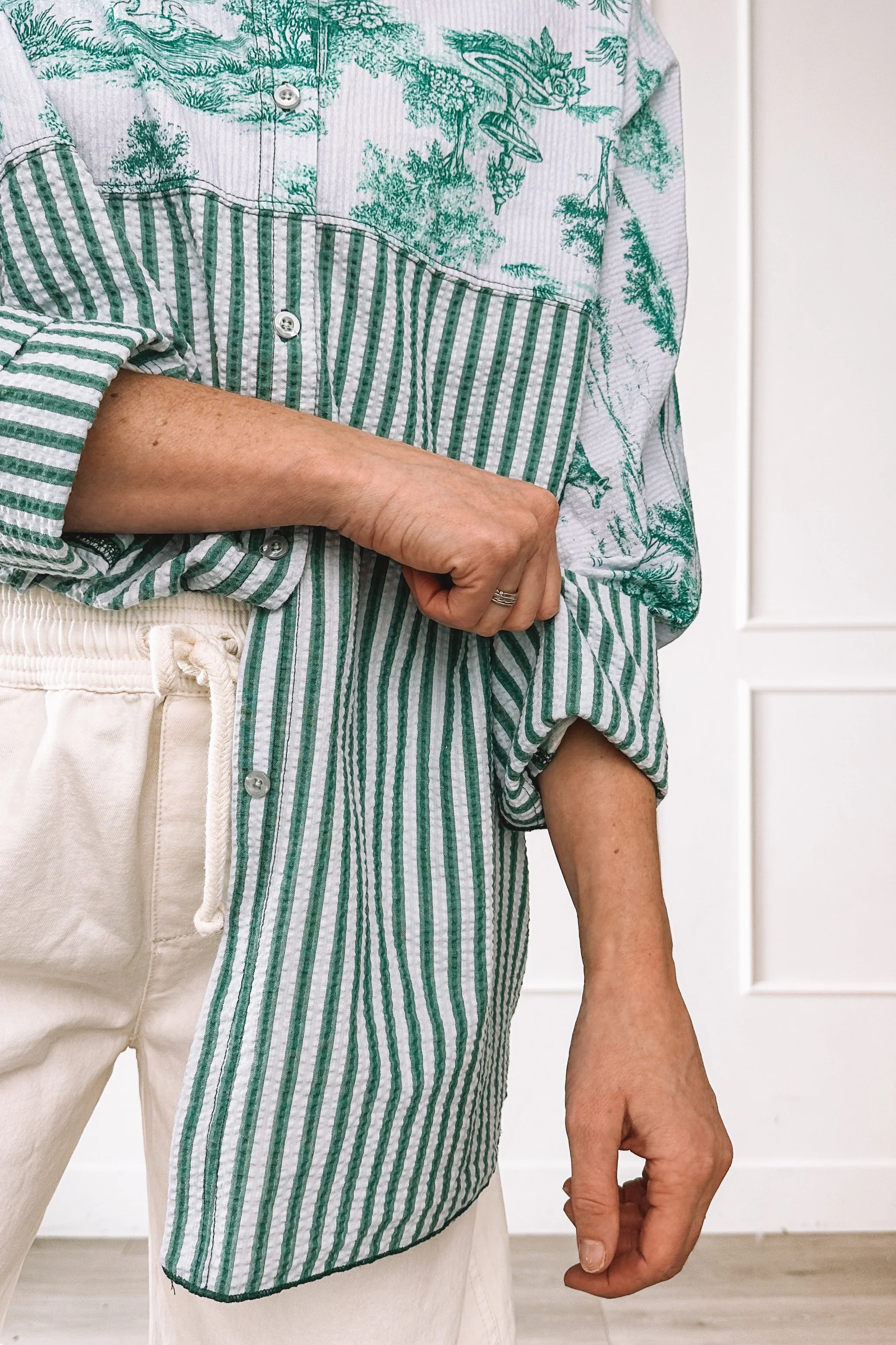 Pajama Top Outfit With Heels