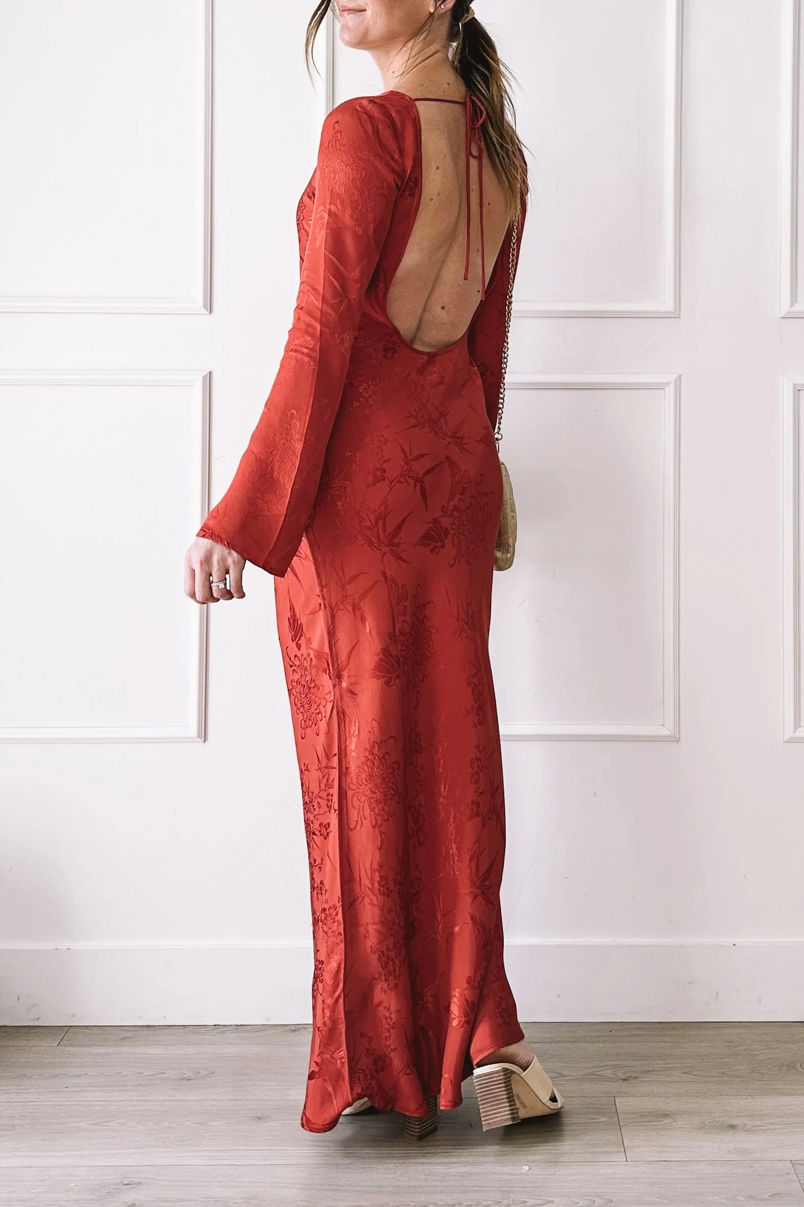 Red Maxi Dress Valentine's Day Outfit
