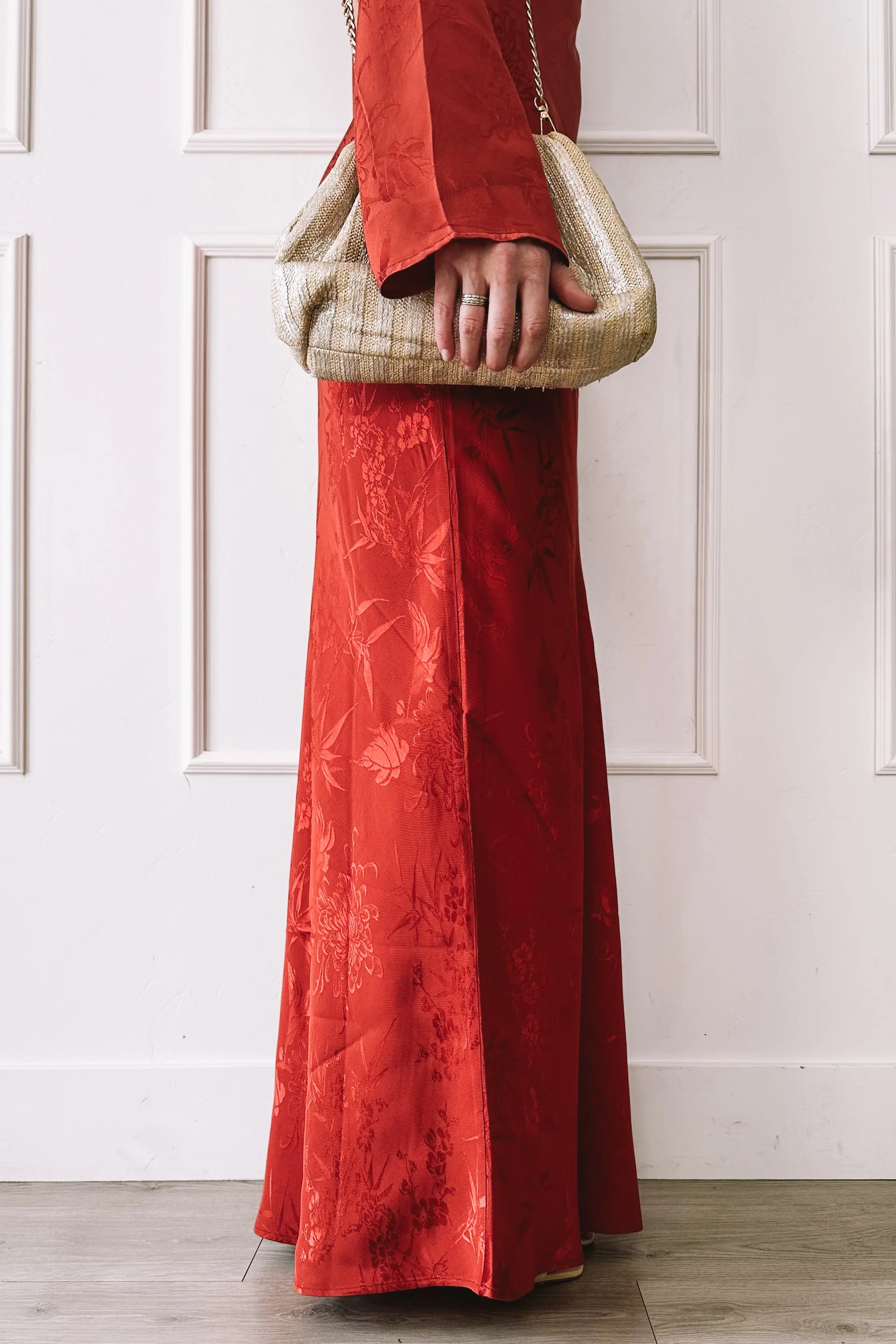Red Maxi Dress Valentine's Day Outfit