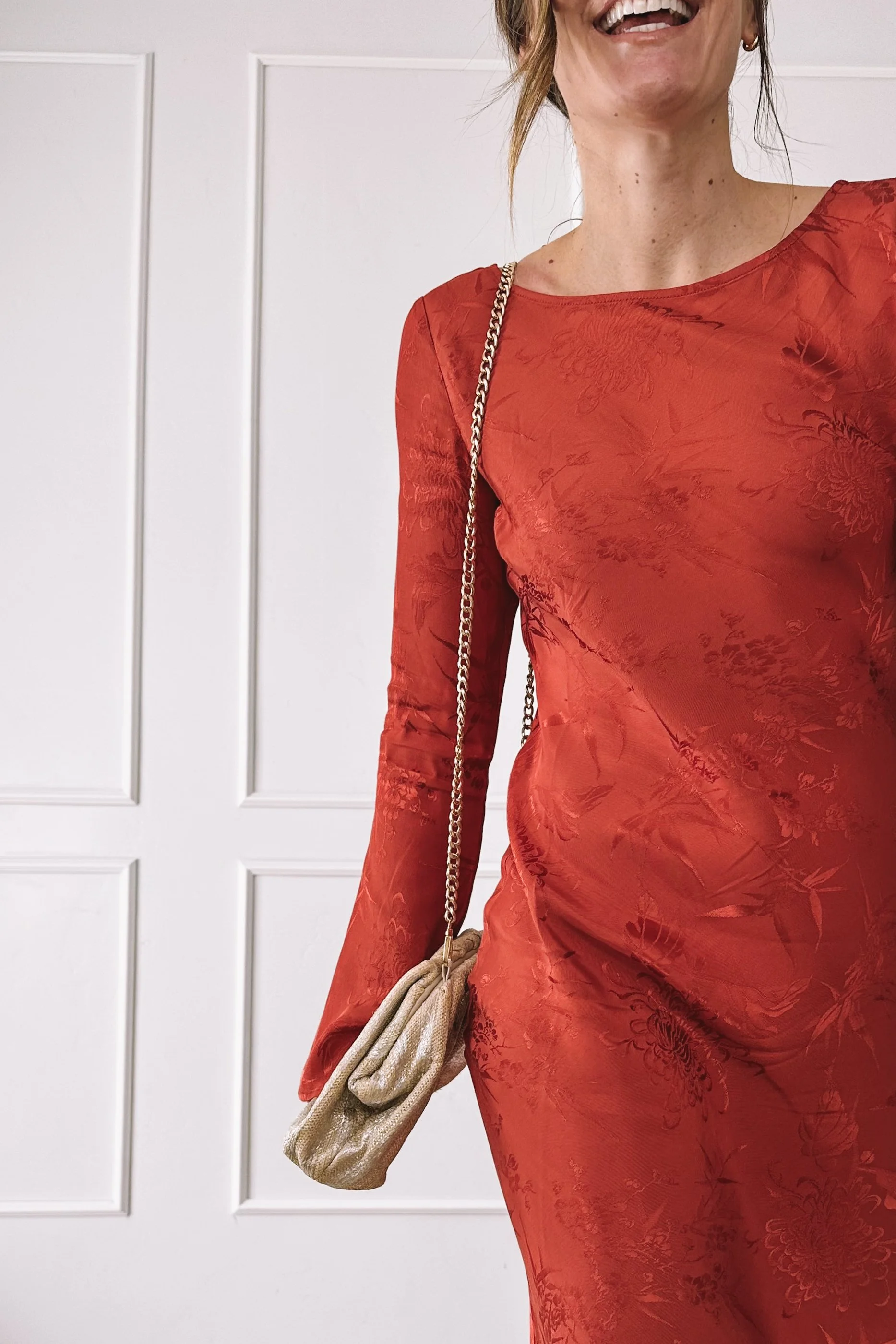 Red Maxi Dress Valentine's Day Outfit