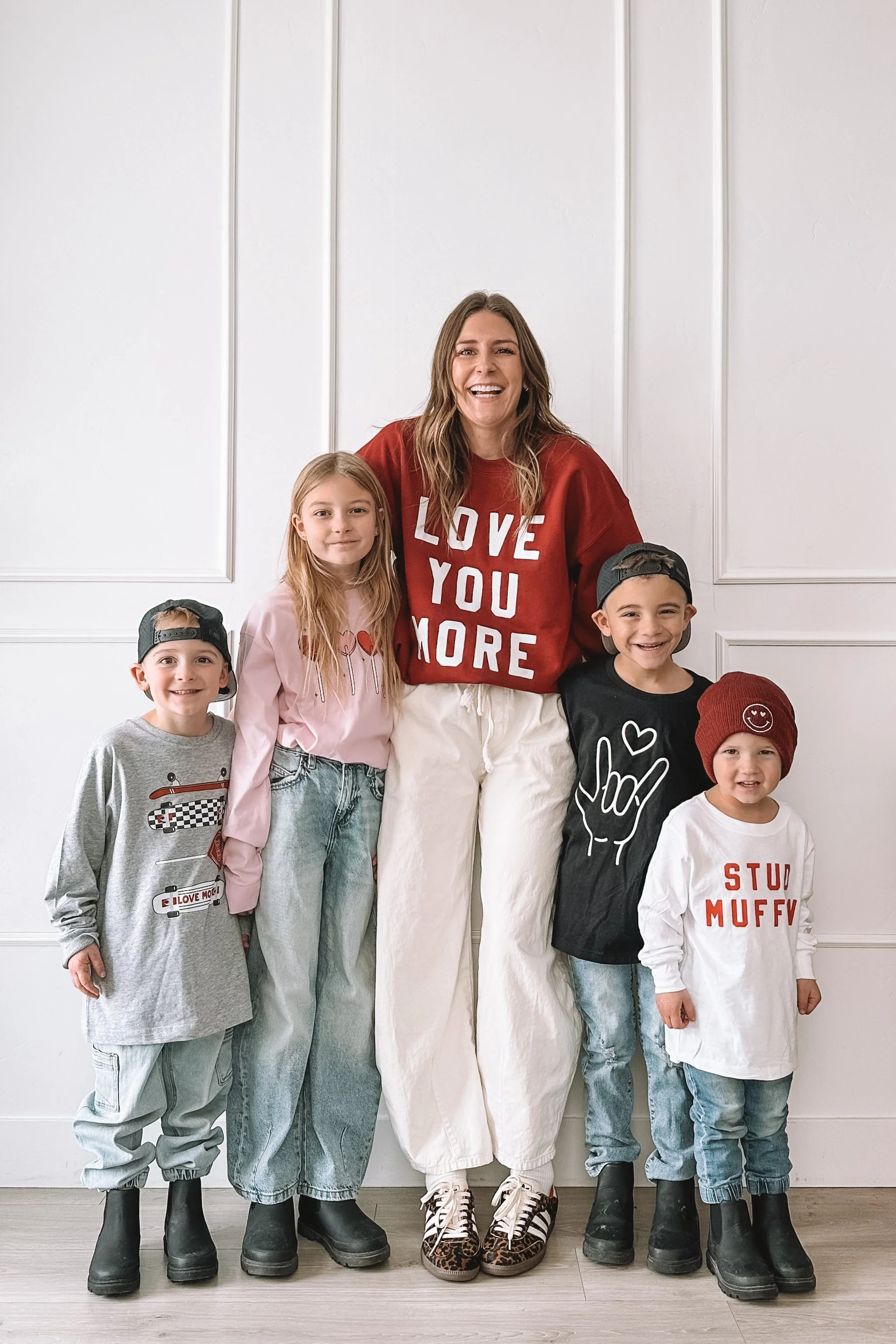 Matching Valentine’s Day Shirts for Mom and Kids