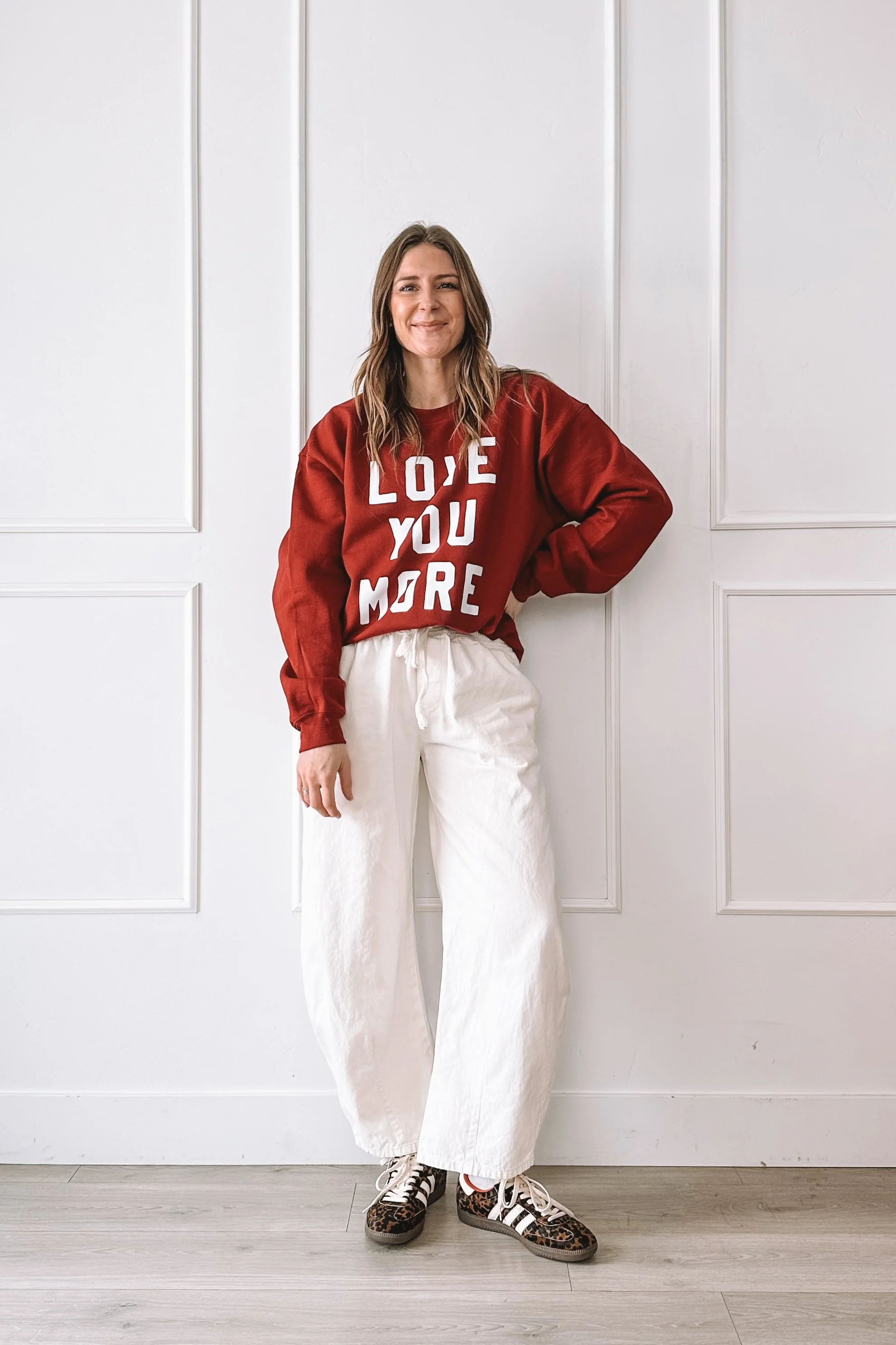 Everyday Mom Outfit with Valentine’s Day Shirt