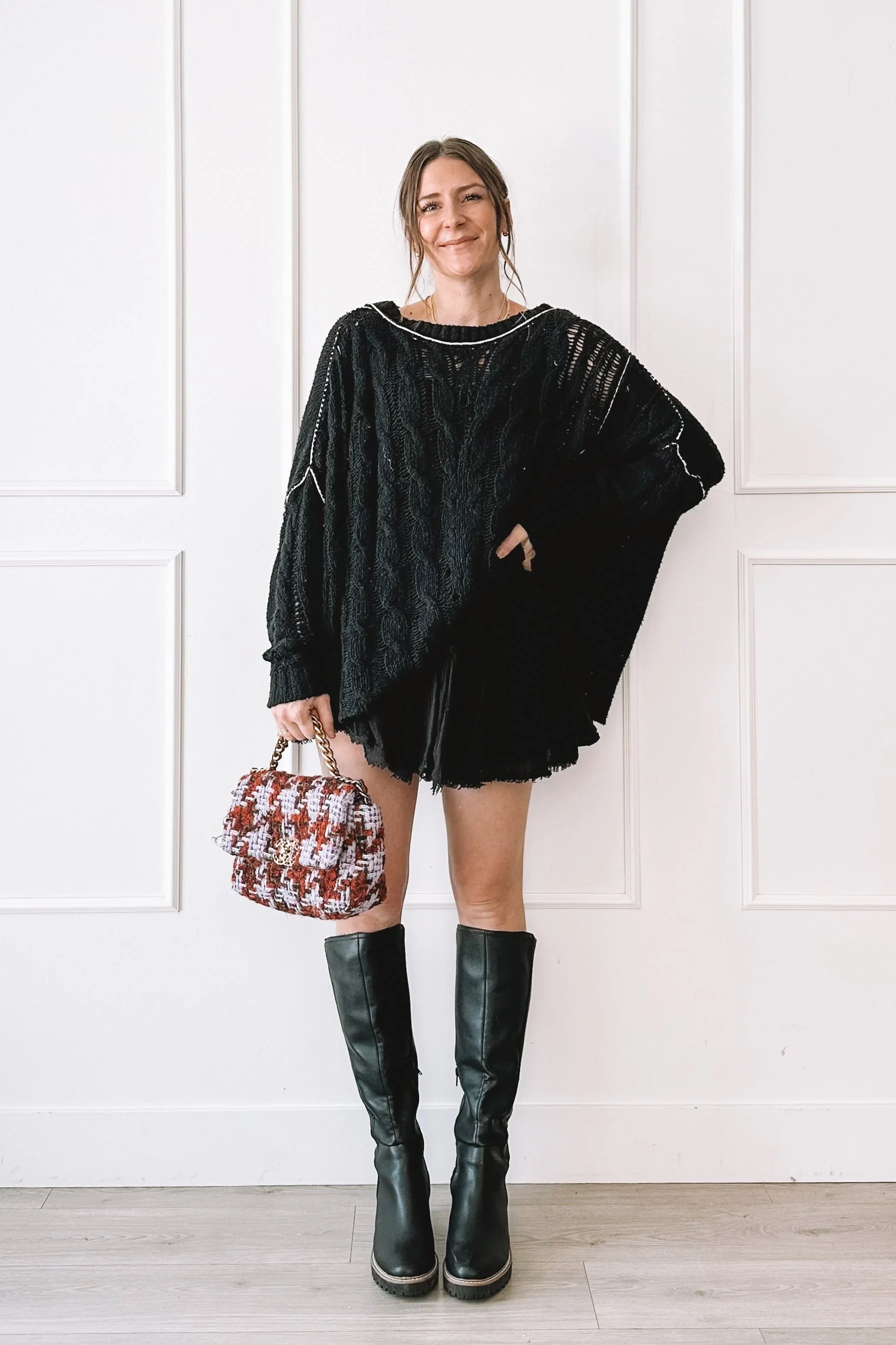 Casual everyday mom outfit with designer bag