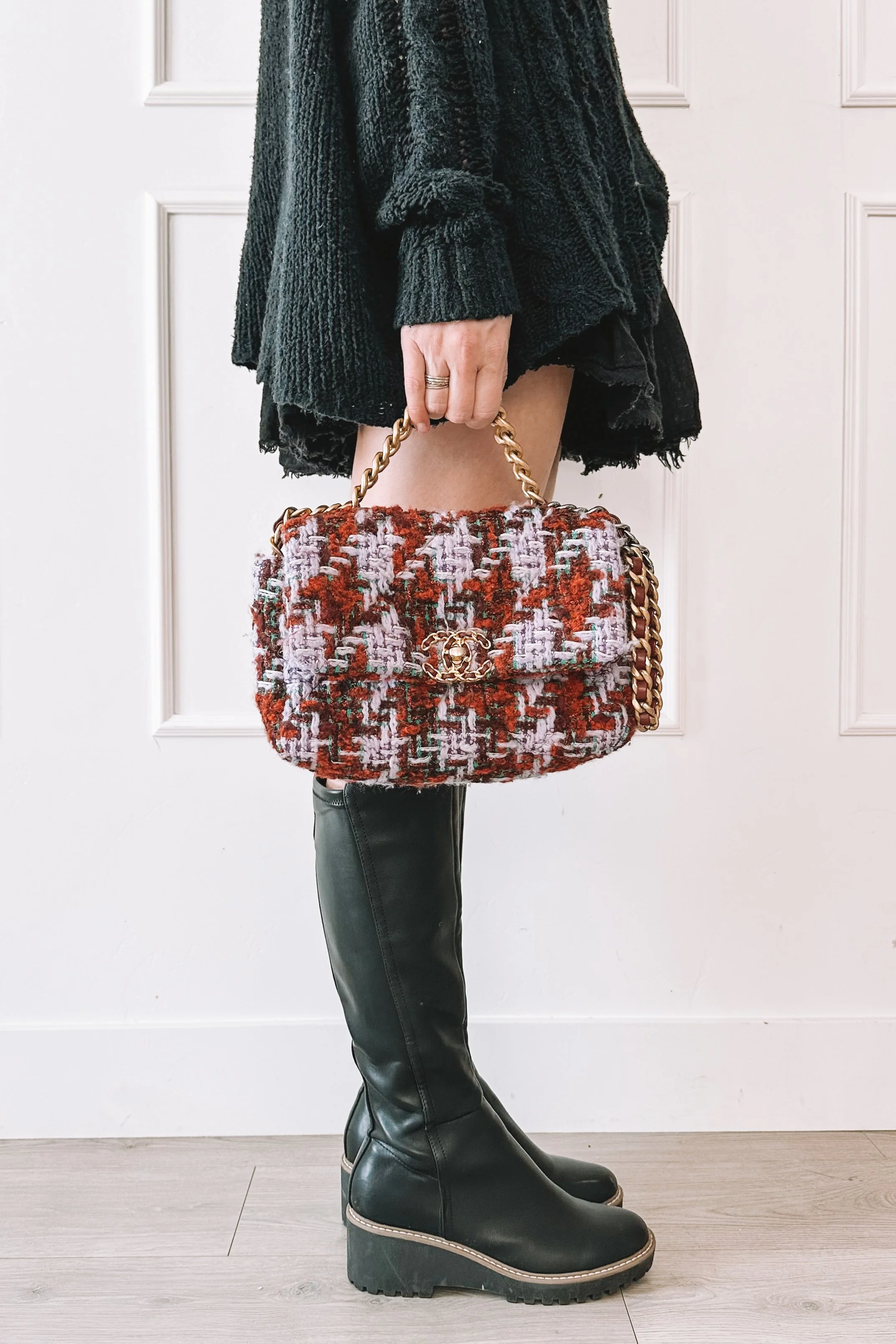 Casual everyday mom outfit with designer bag