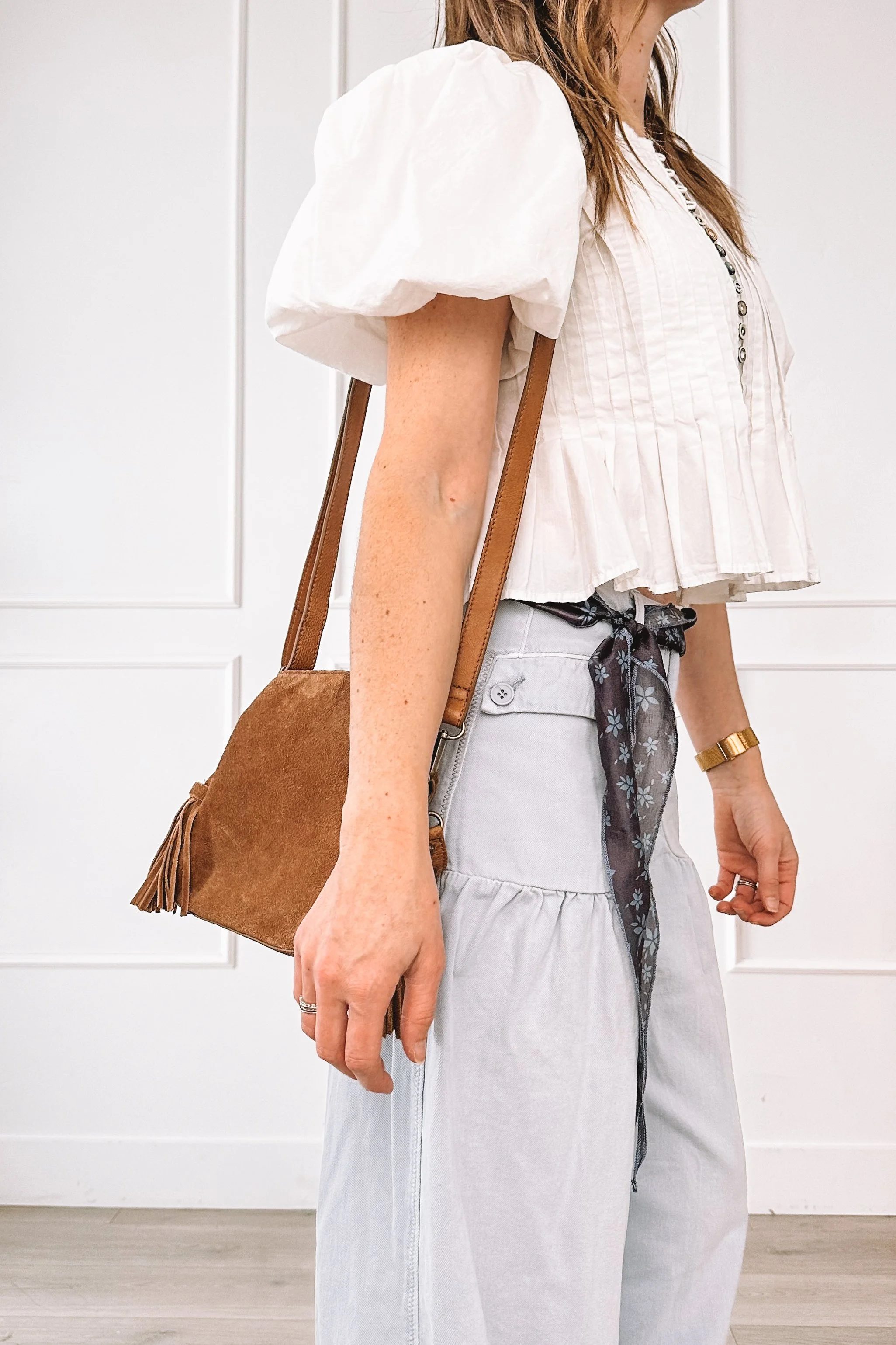 everyday outfit with free people pants and adidas crochet sneakers