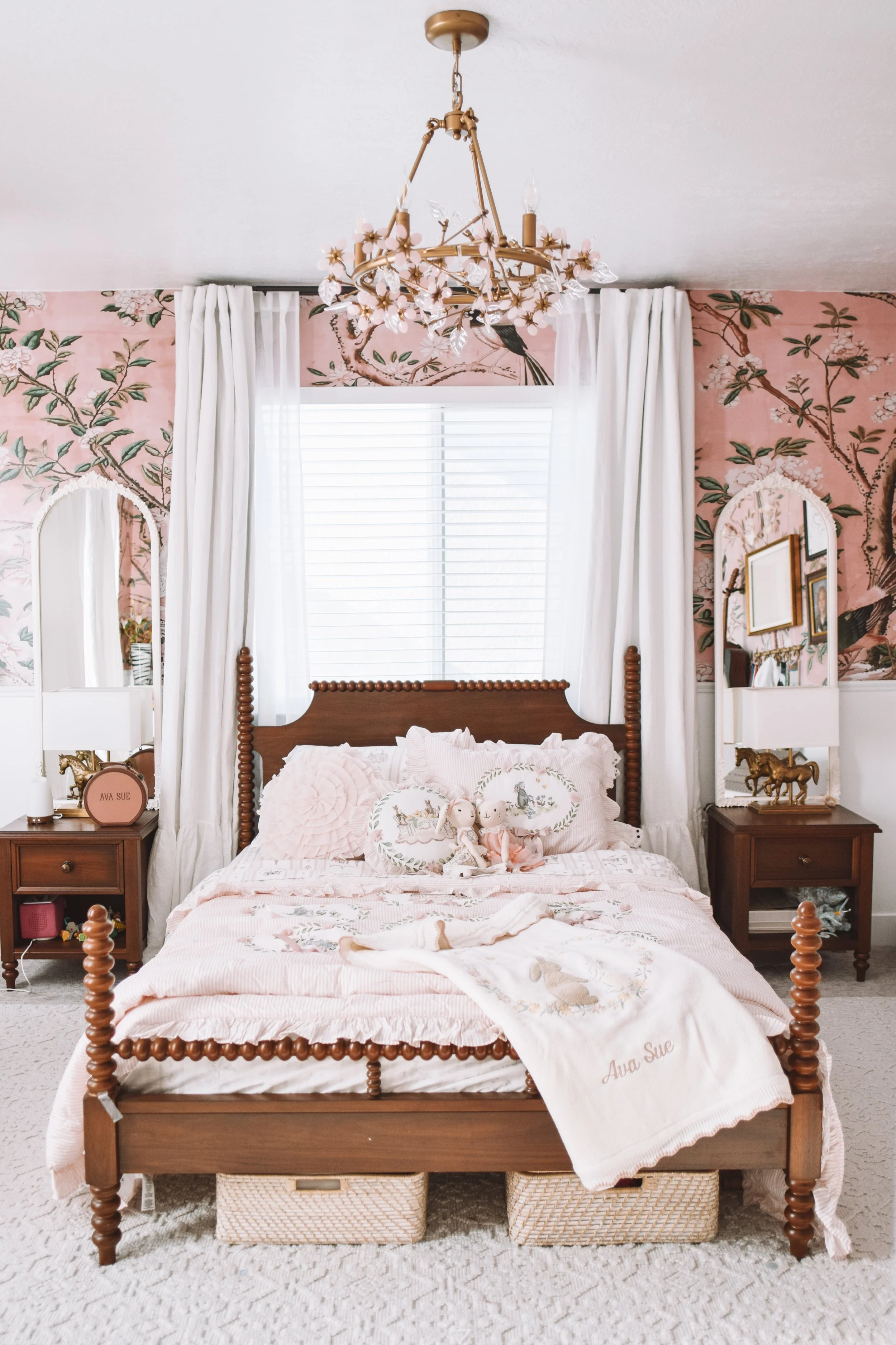 Ava pink girls Easter bedroom Pottery Barn Kids bedding