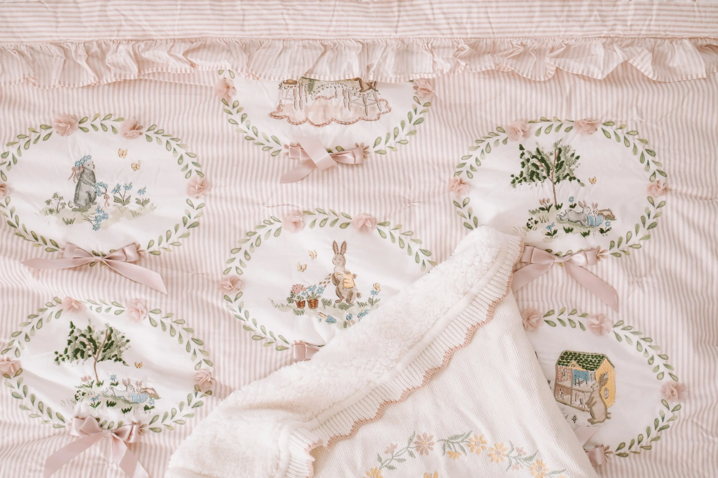 Ava pink girls Easter bedroom Pottery Barn Kids bedding