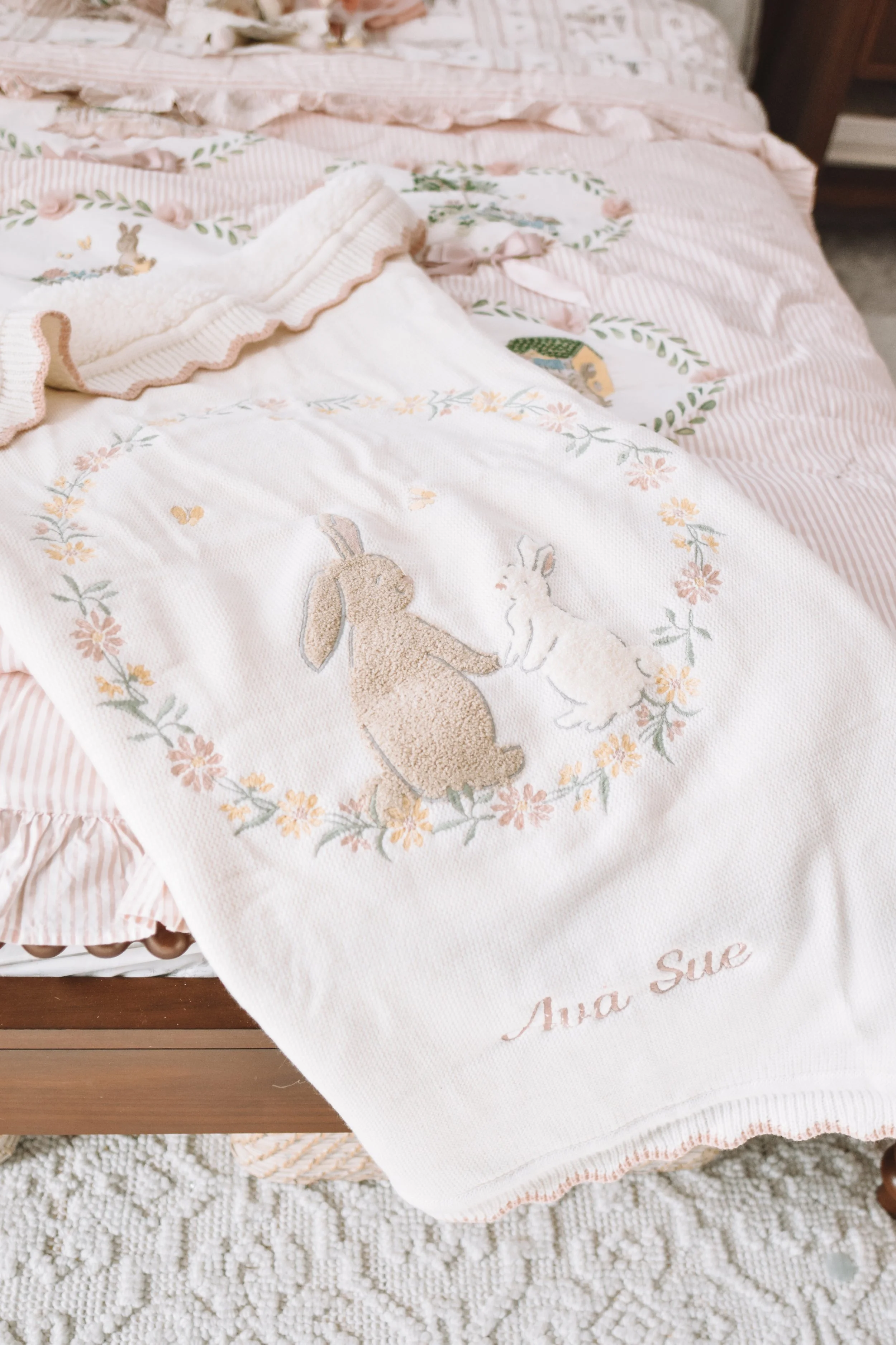 Ava pink girls Easter bedroom Pottery Barn Kids bedding