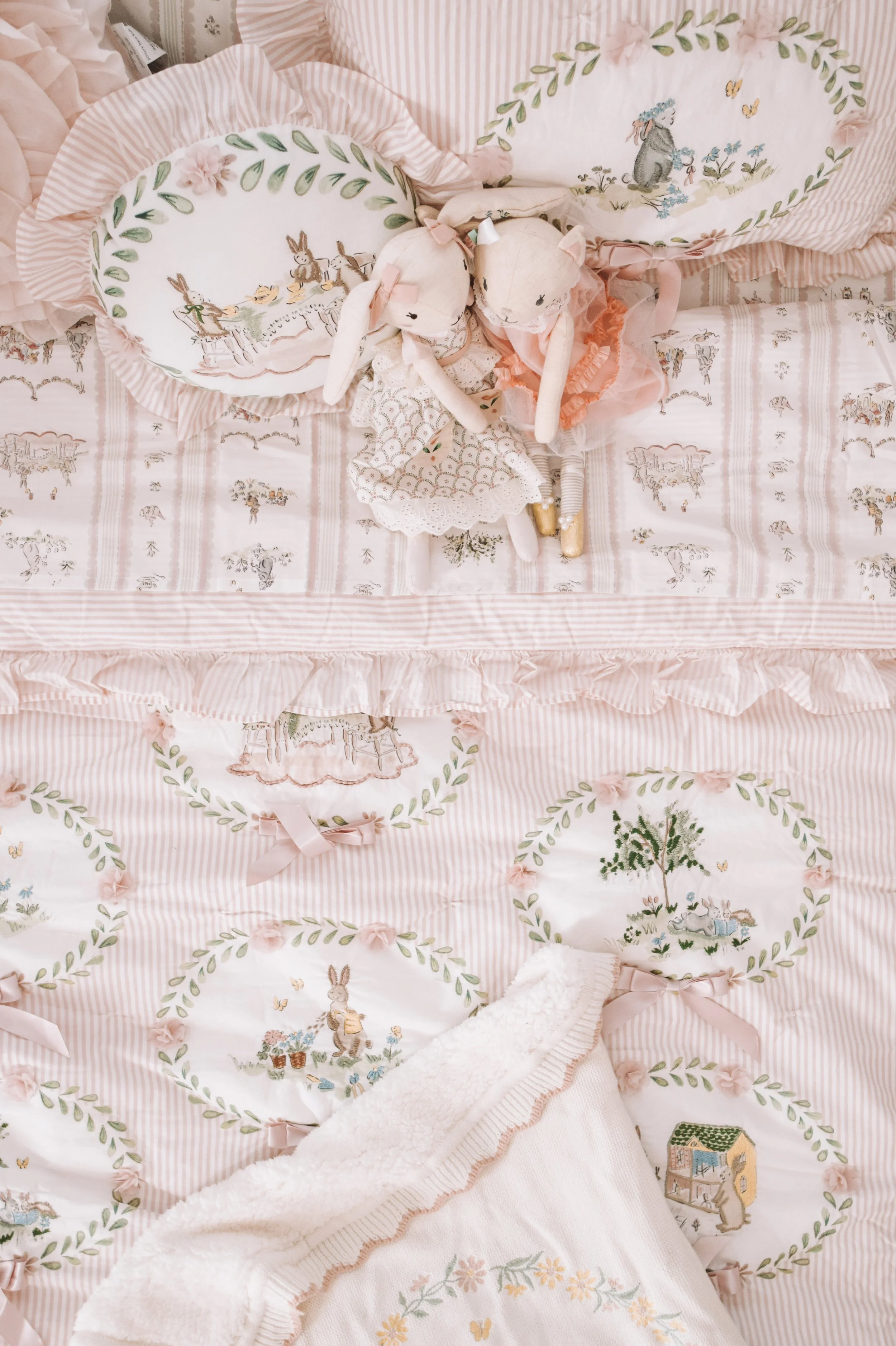 Ava pink girls Easter bedroom Pottery Barn Kids bedding