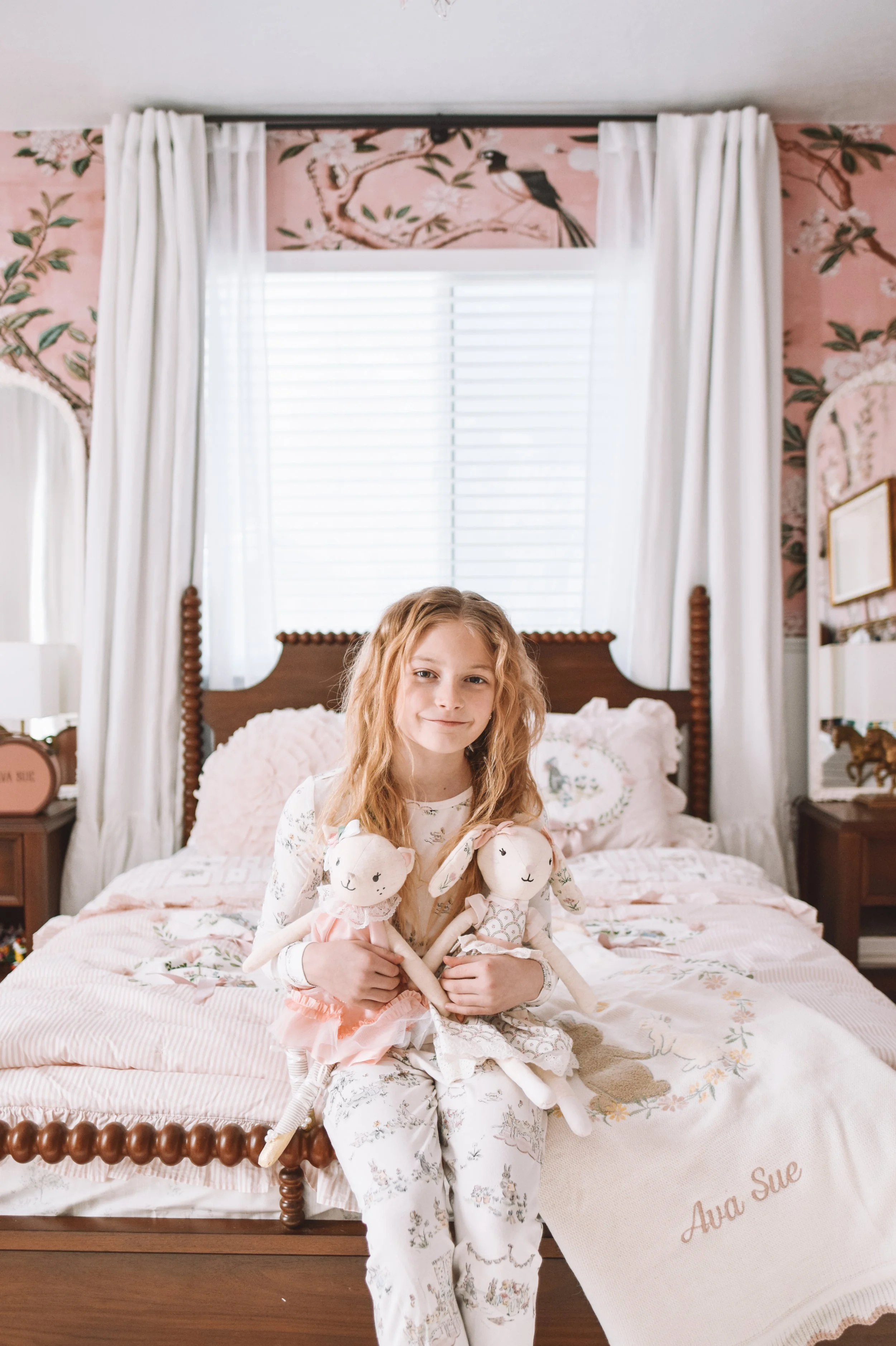 Ava pink girls Easter bedroom Pottery Barn Kids bedding