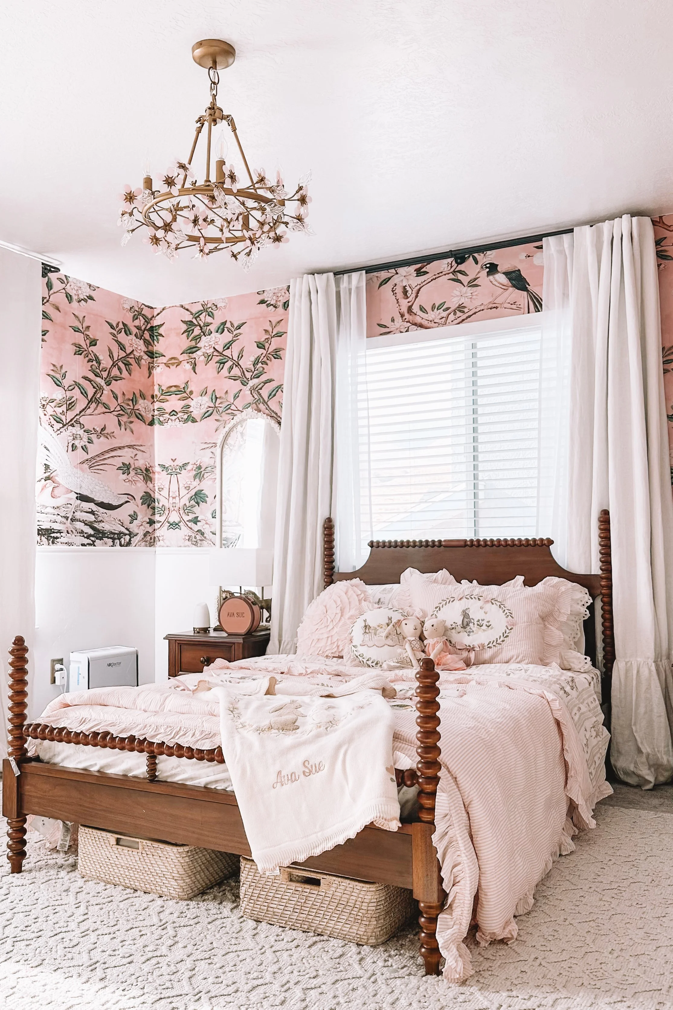 Ava pink girls Easter bedroom Pottery Barn Kids bedding