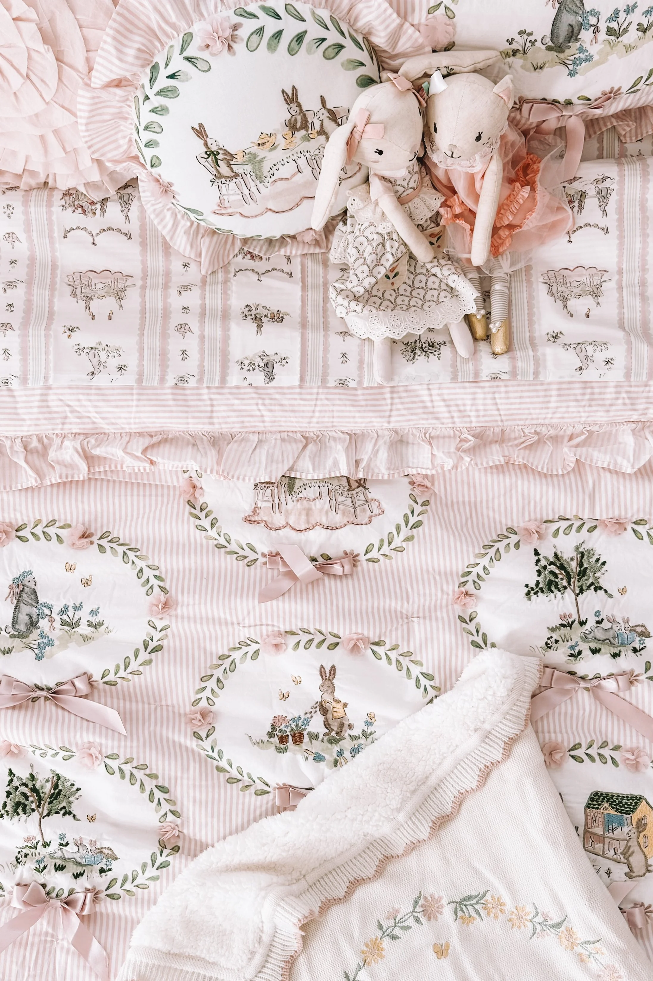 Ava pink girls Easter bedroom Pottery Barn Kids bedding