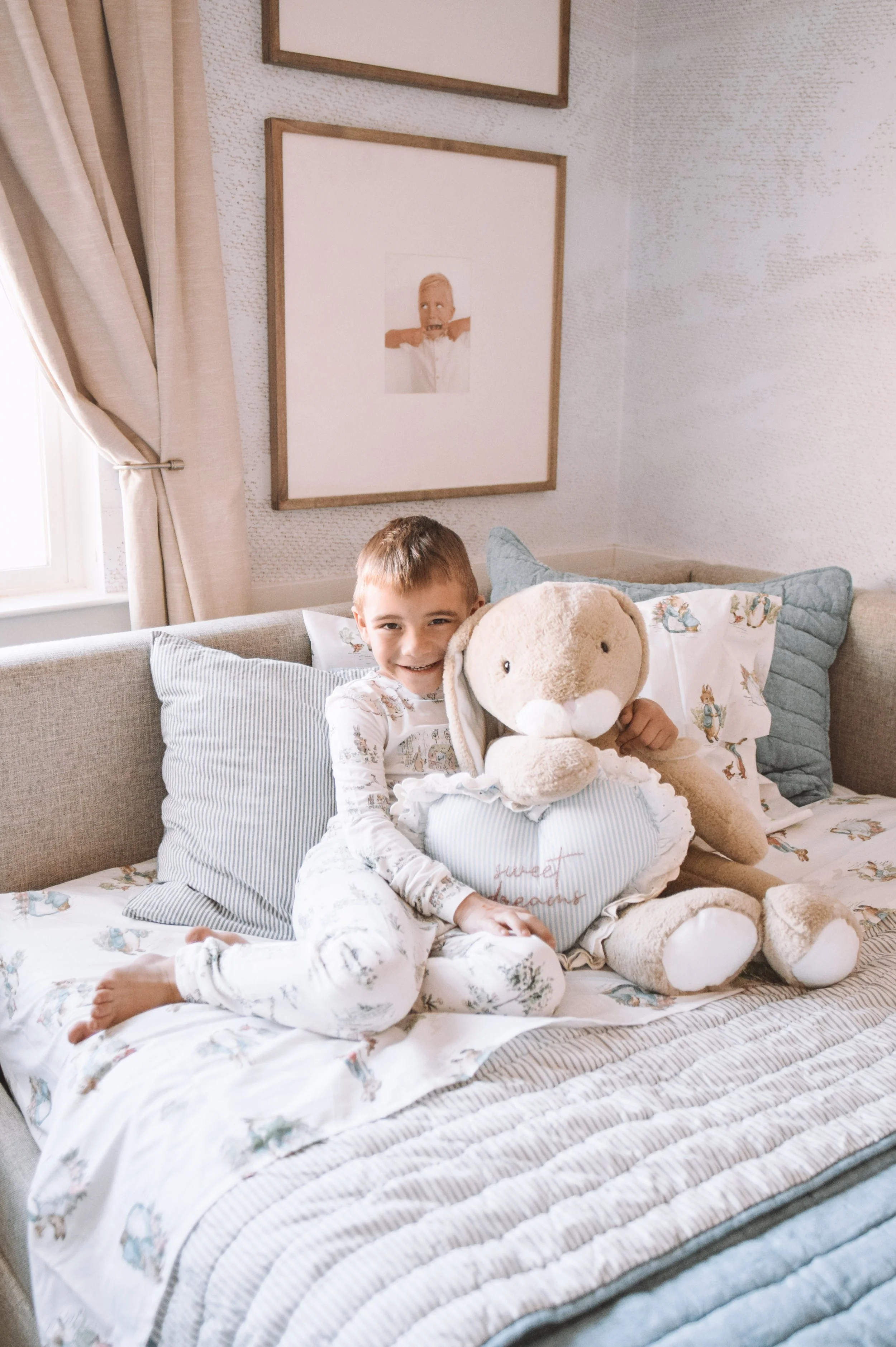 Franky Hayes boys shared Easter bedroom Pottery Barn Kids